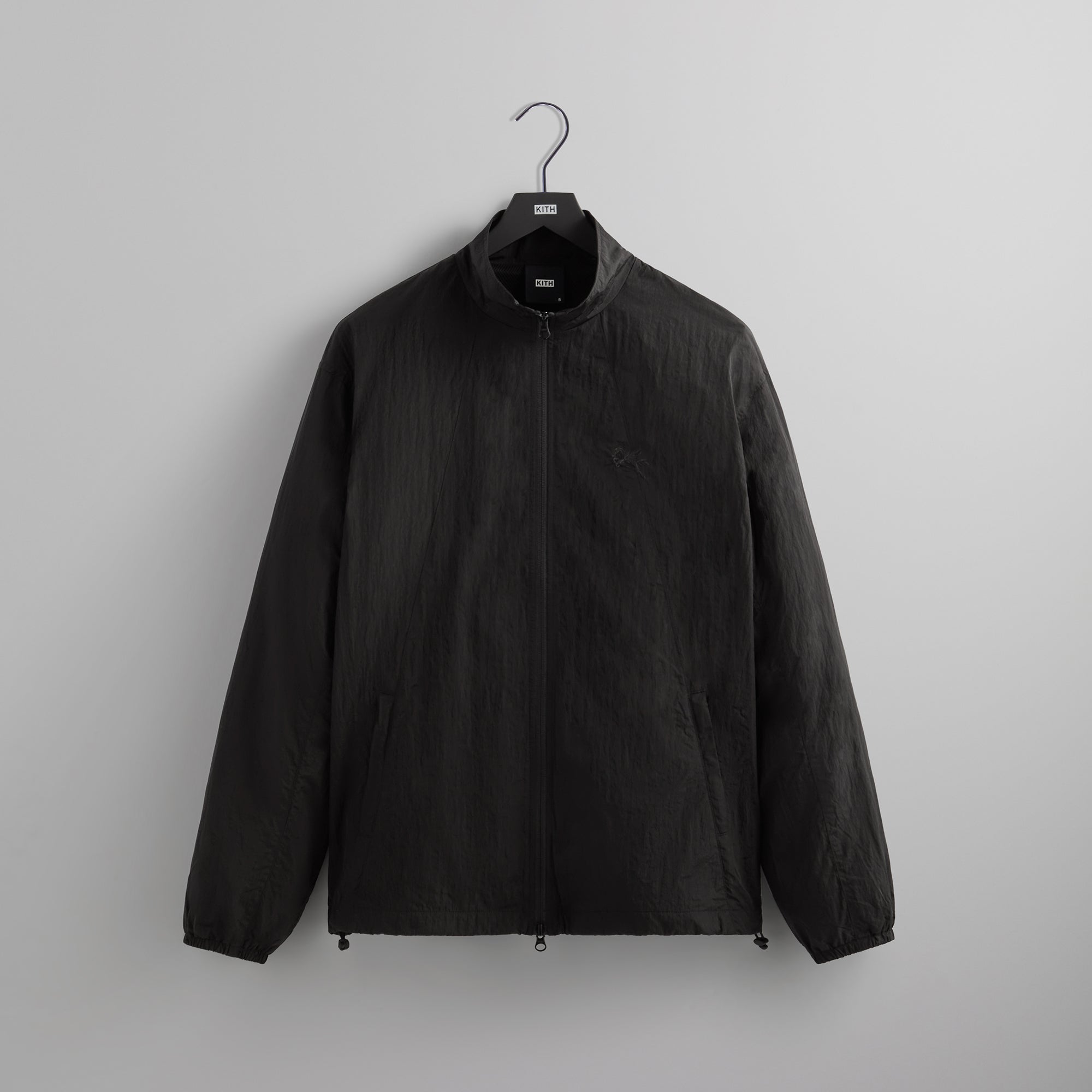 Kith Wrinkle Nylon Windsor Panelled Track Jacket - Black – Kith Canada