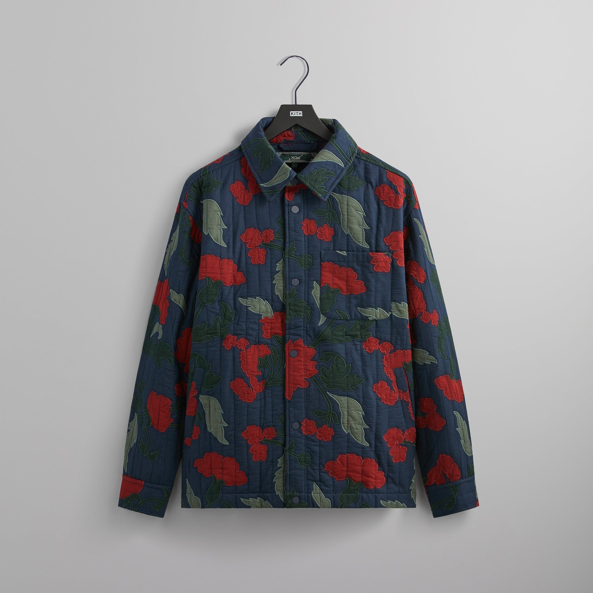 Kith Patchwork Brixton Puffed Shirt Jacket - Nocturnal – Kith Canada