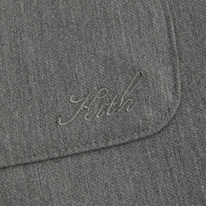 Kith Double Weave Boxy Collared Overshirt - Medium Heather Grey