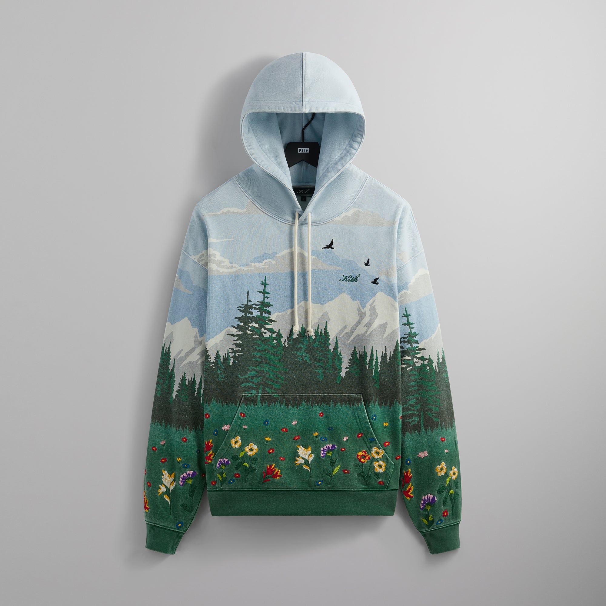 Kith Scenic Fleece Nelson Hoodie - Larimar – Kith Canada