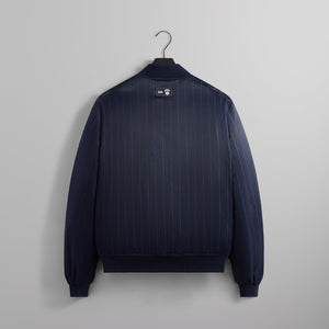 Kith for the New York Knicks Pinstripe Satin Bomber Jacket - Nocturnal
