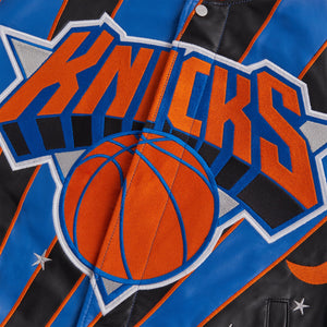 Kith & Jeff Hamilton for the New York Knicks Leather Varsity Jacket - Black