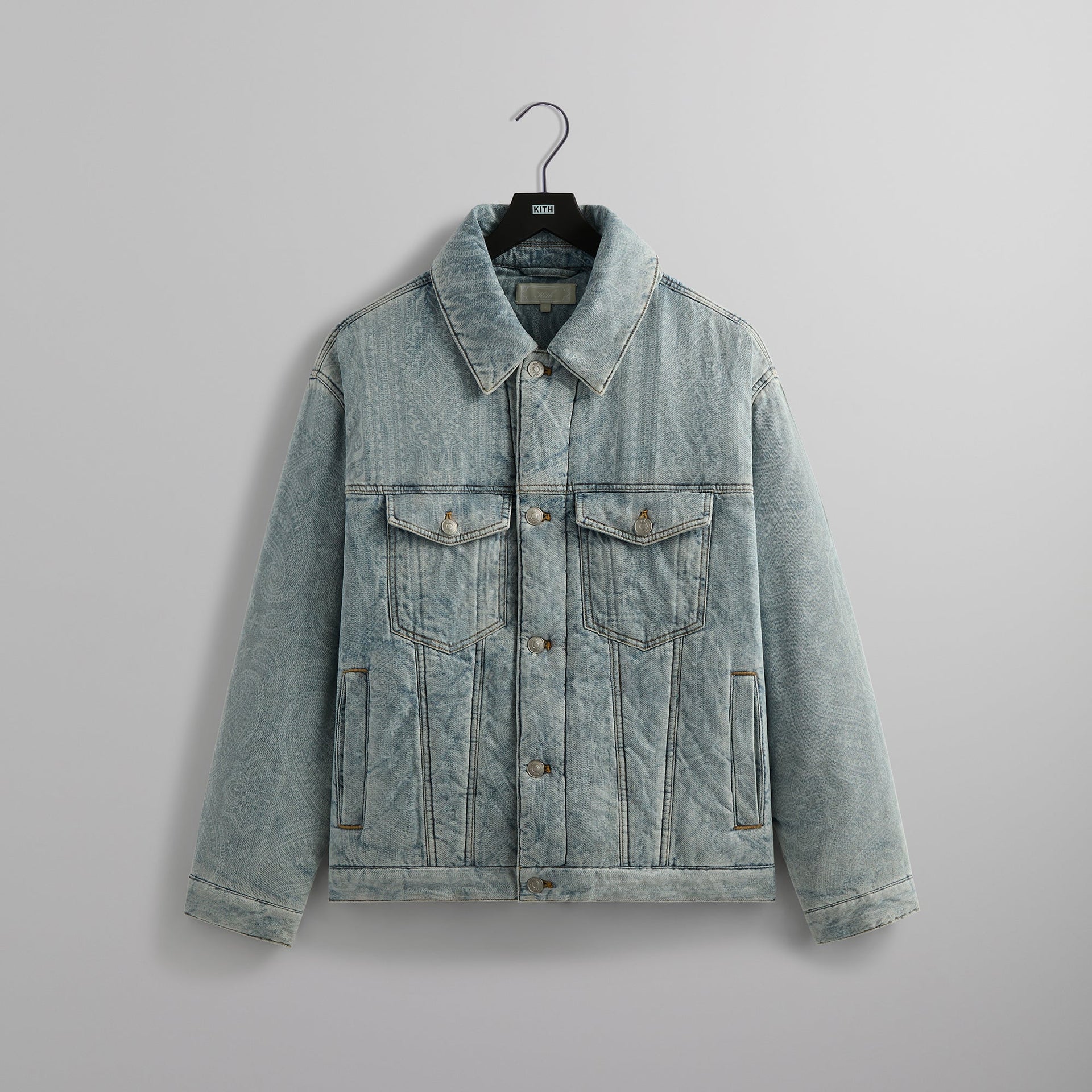 Kith Puffed Jase Paisley Denim Jacket - Light Indigo PH