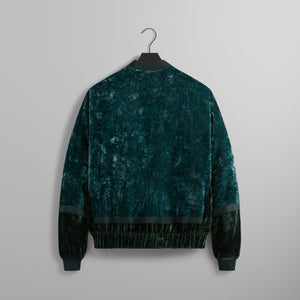 &Kin Crushed Velvet Silas Bomber Jacket - Algae PH