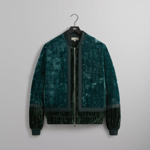 &Kin Crushed Velvet Silas Bomber Jacket - Algae PH