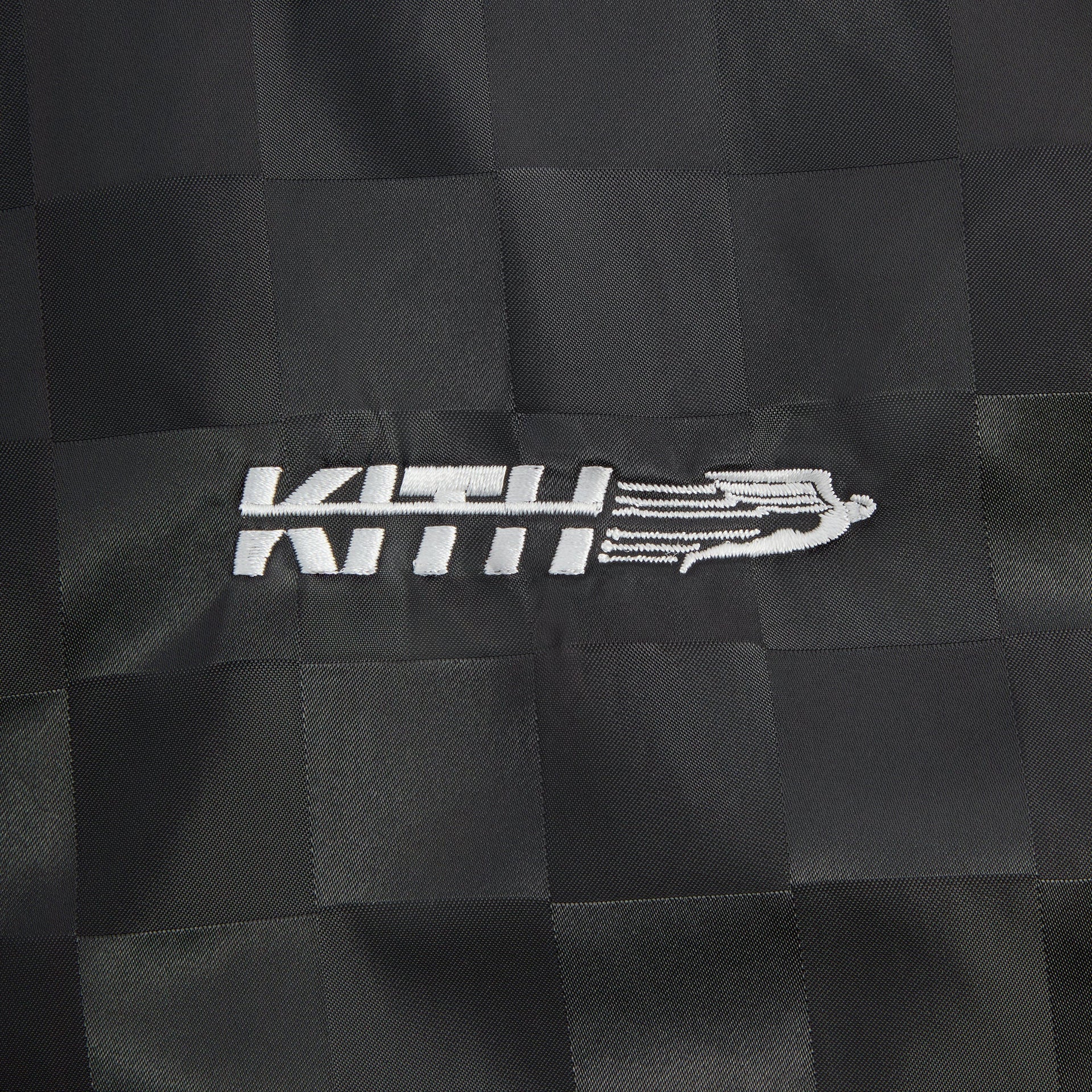 Kith Checkered Satin Kieran Coaches Jacket - Black