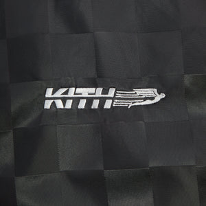 Kith Checkered Satin Kieran Coaches Jacket - Black