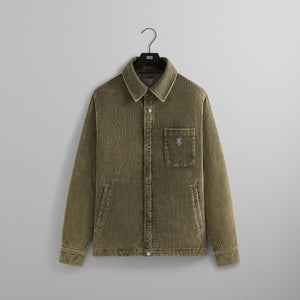 Kith Washed Corduroy Brixton Puffed Shirt Jacket - Mire