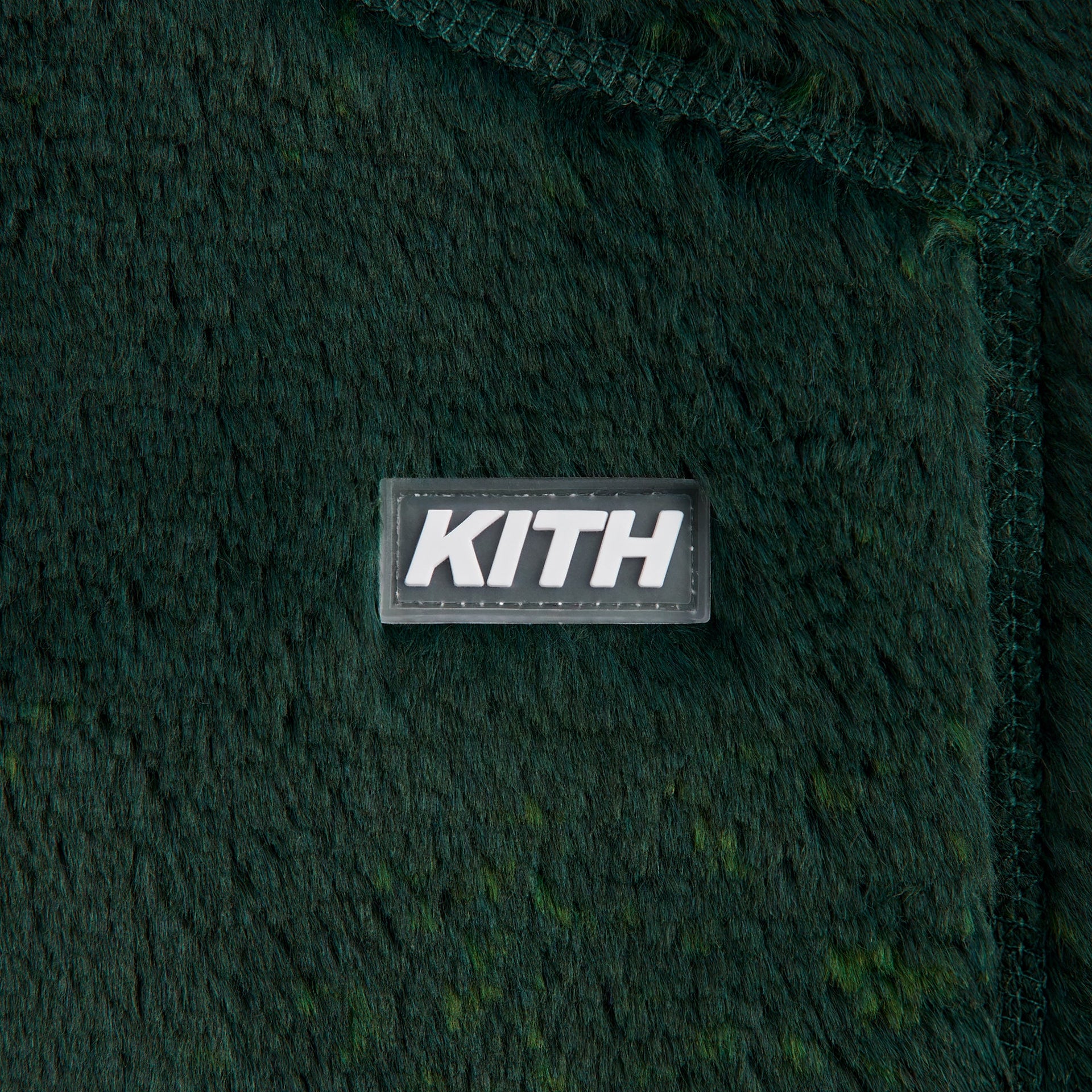 Kith Hazy Script Harper Vintage Sherpa Full Zip Jacket - Stadium