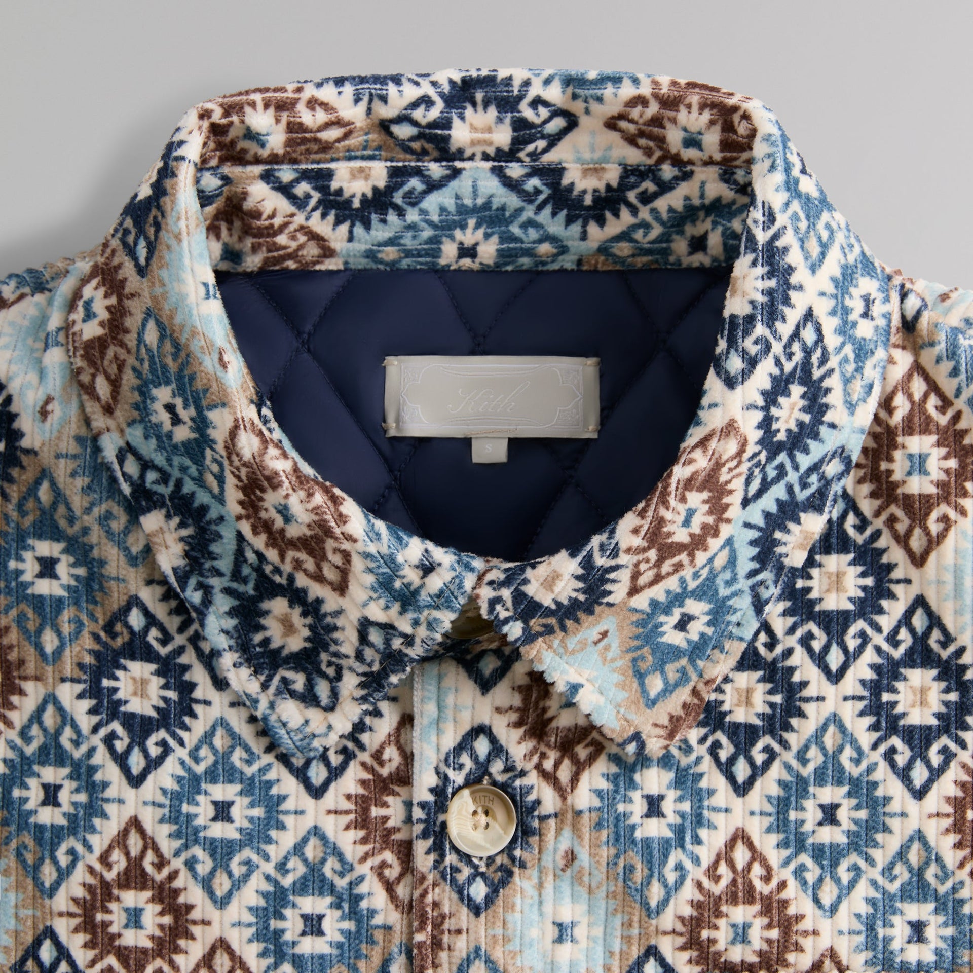 Kith Kilim Mosaic Brixton Puffed Shirt Jacket - Muslin