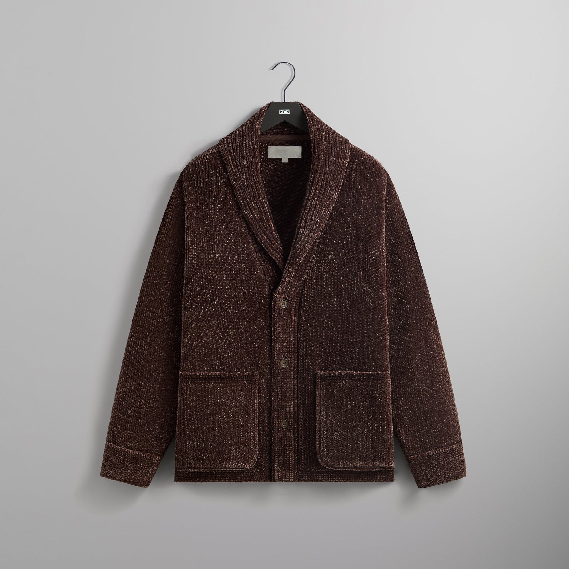 Kith Francis Chenille Shawl Collar Coat - Confection