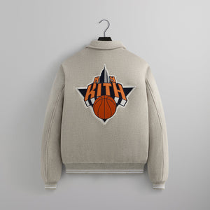 Kith for the New York Knicks Empire Wool Coaches Jacket - Light Heather Grey PH