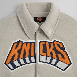 Kith for the New York Knicks Empire Wool Coaches Jacket - Light Heather Grey PH