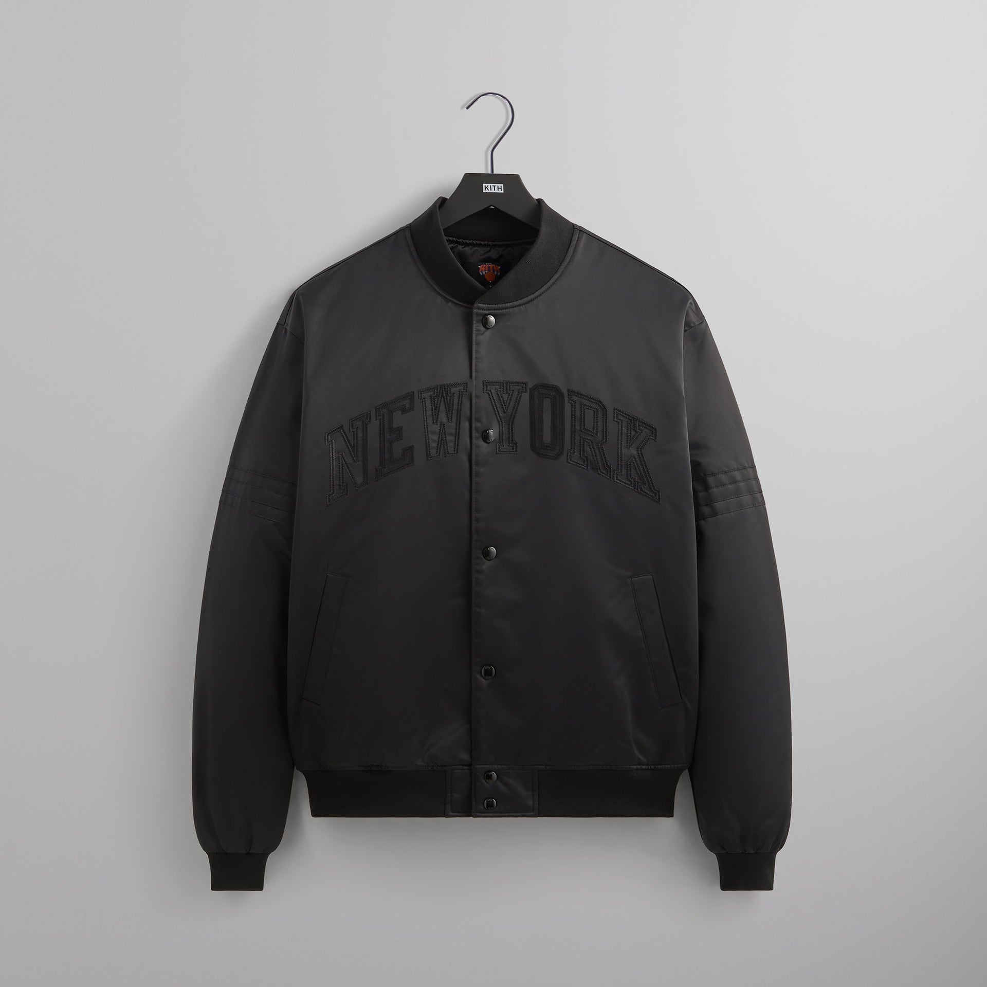 Kith for the New York Knicks Ball Satin Bomber Jacket - Black PH