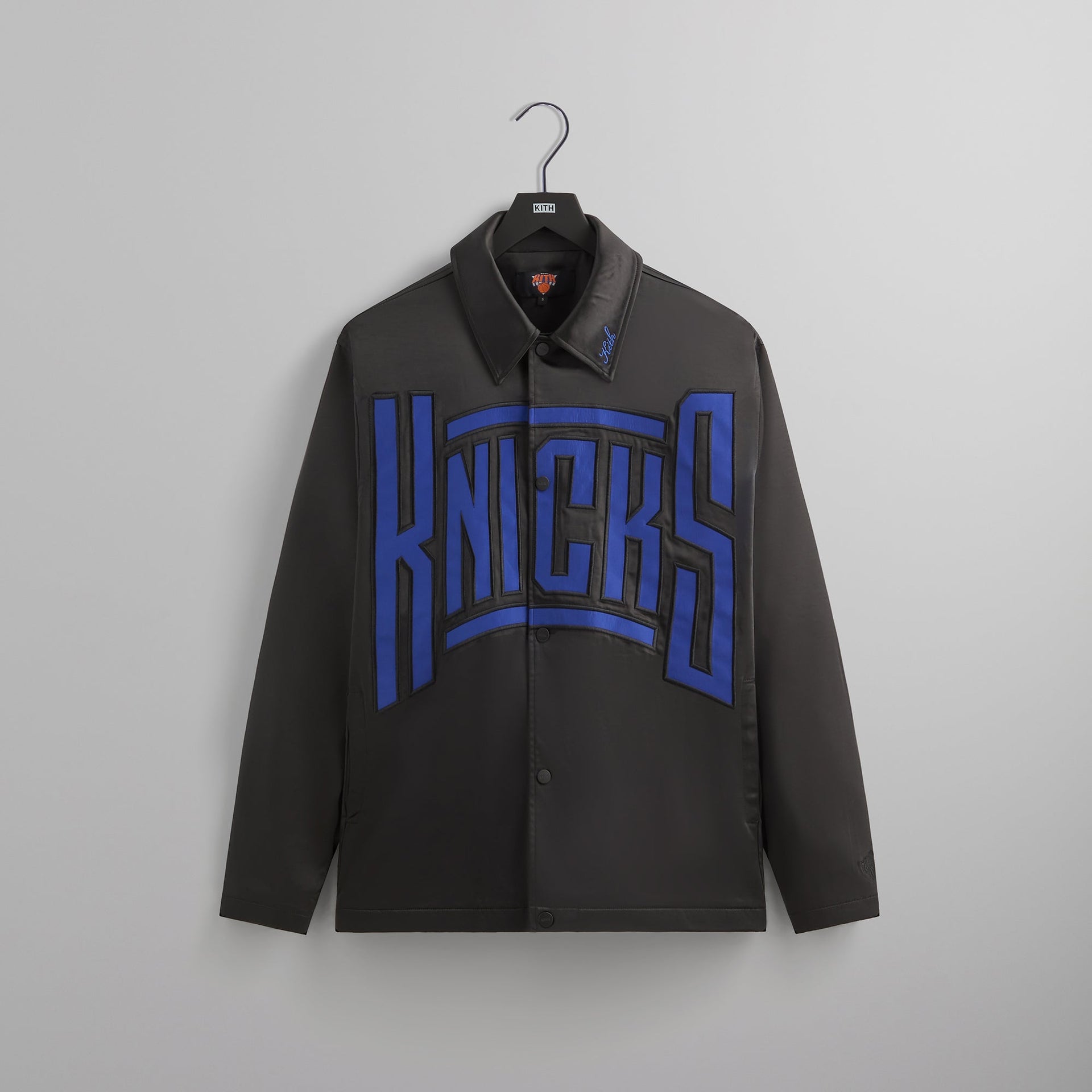 Kith for the New York Knicks Snap Front Coaches Jacket - Black