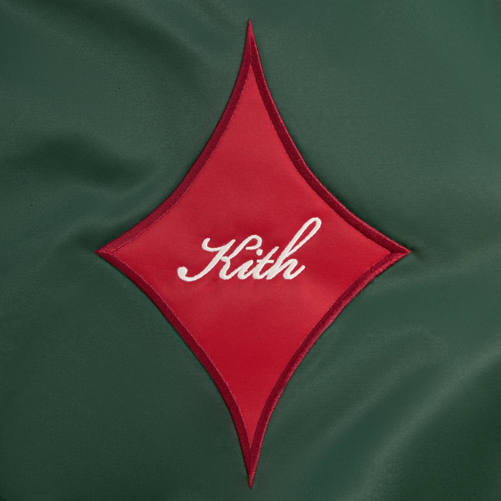 Batman | Kith Joker Satin Bomber Jacket - Ivy Green