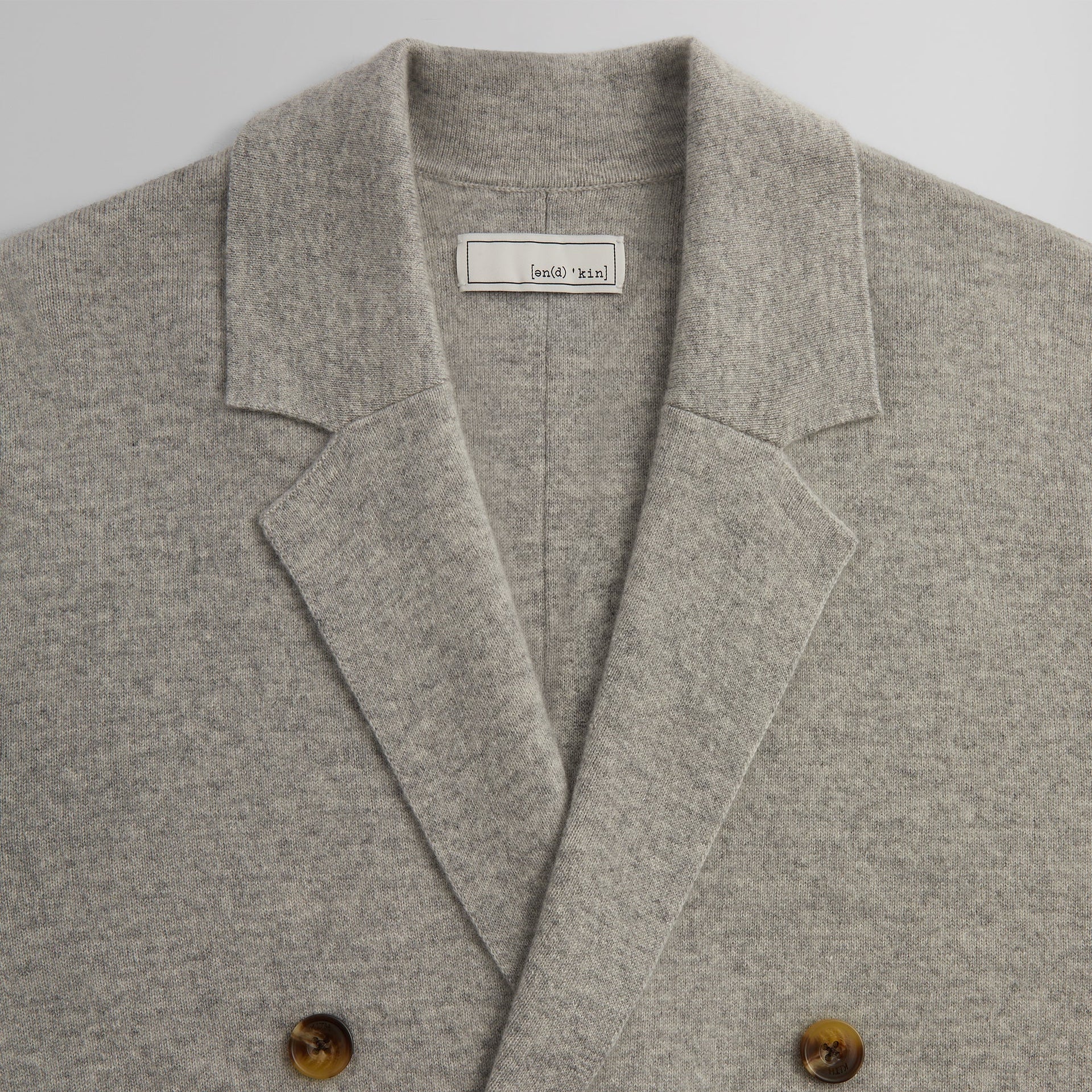 Blazer croisé &Kin Cashmere Raya - Gris chiné moyen PH
