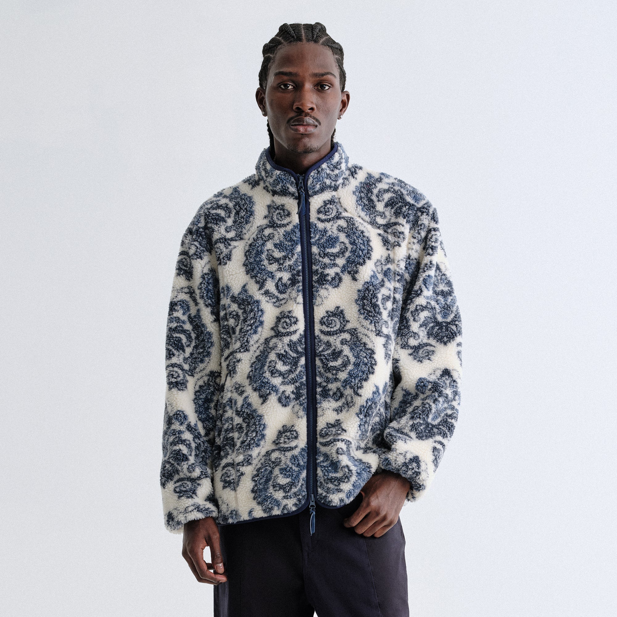 Kith Damask Floral Sherpa Harper Jacket - Sandrift – Kith Canada