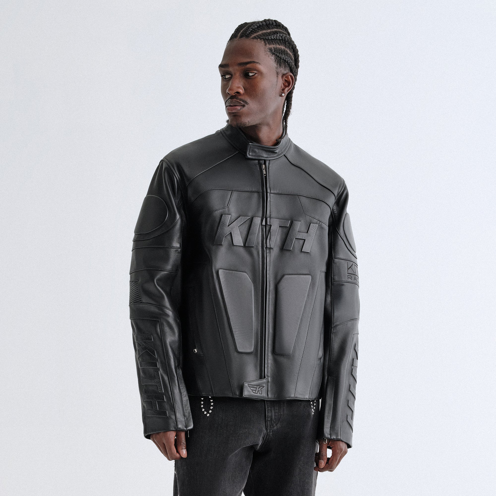 Kith Leather Wayne Moto Jacket - Black – Kith Canada