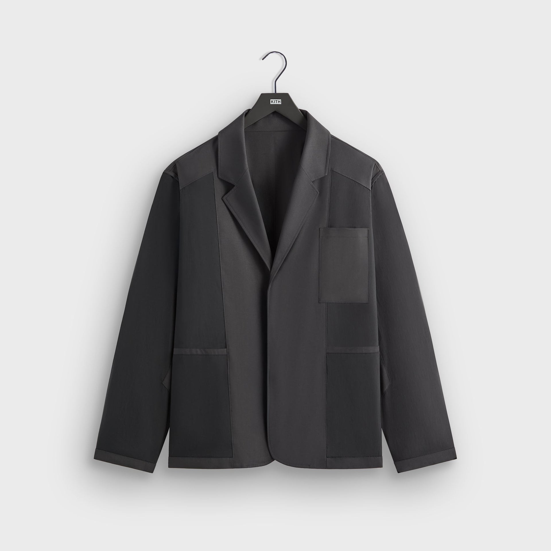 &Kin Tropical Wool Reversible Brant Blazer - Carbon