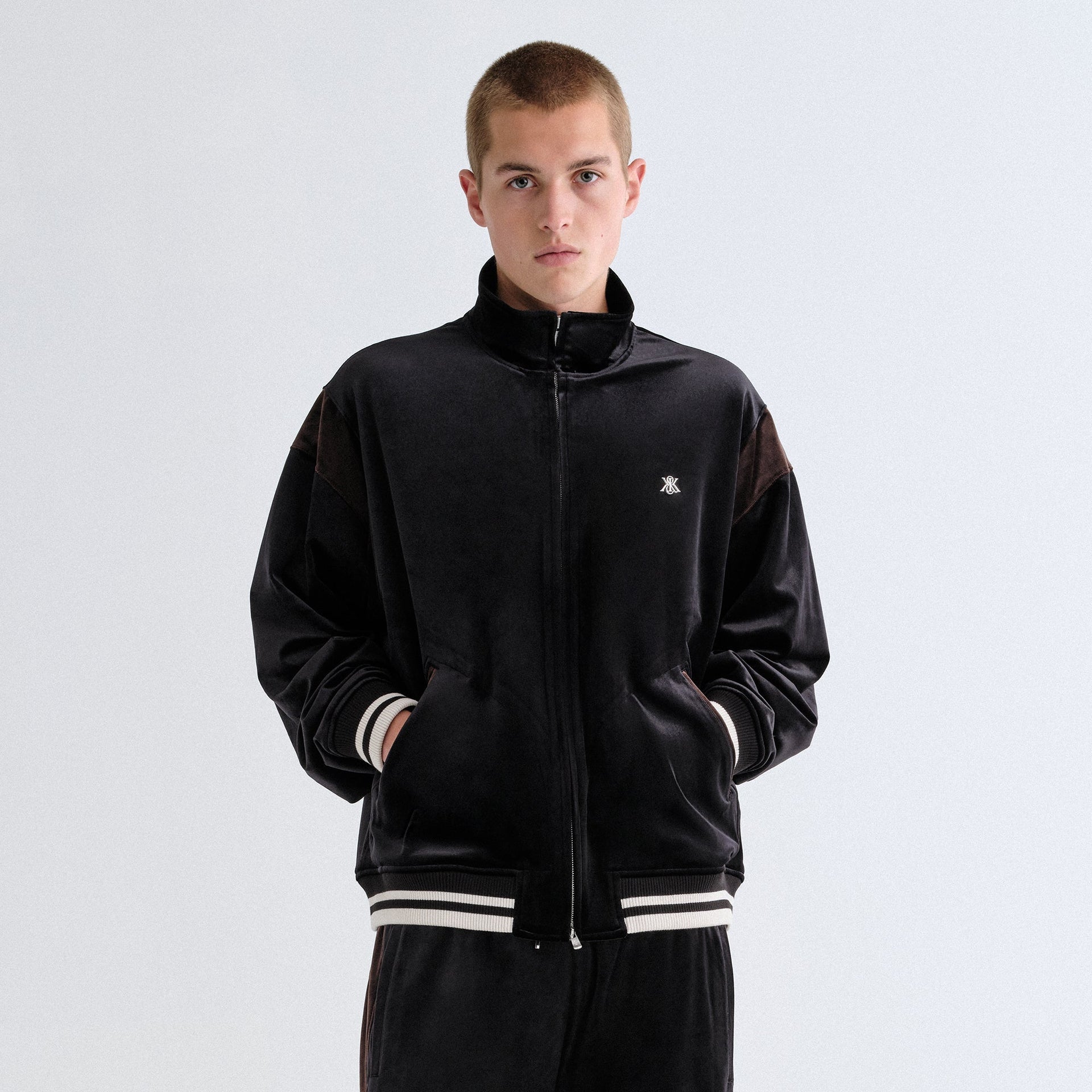 Kith Velvet Rui Track Jacket - Black