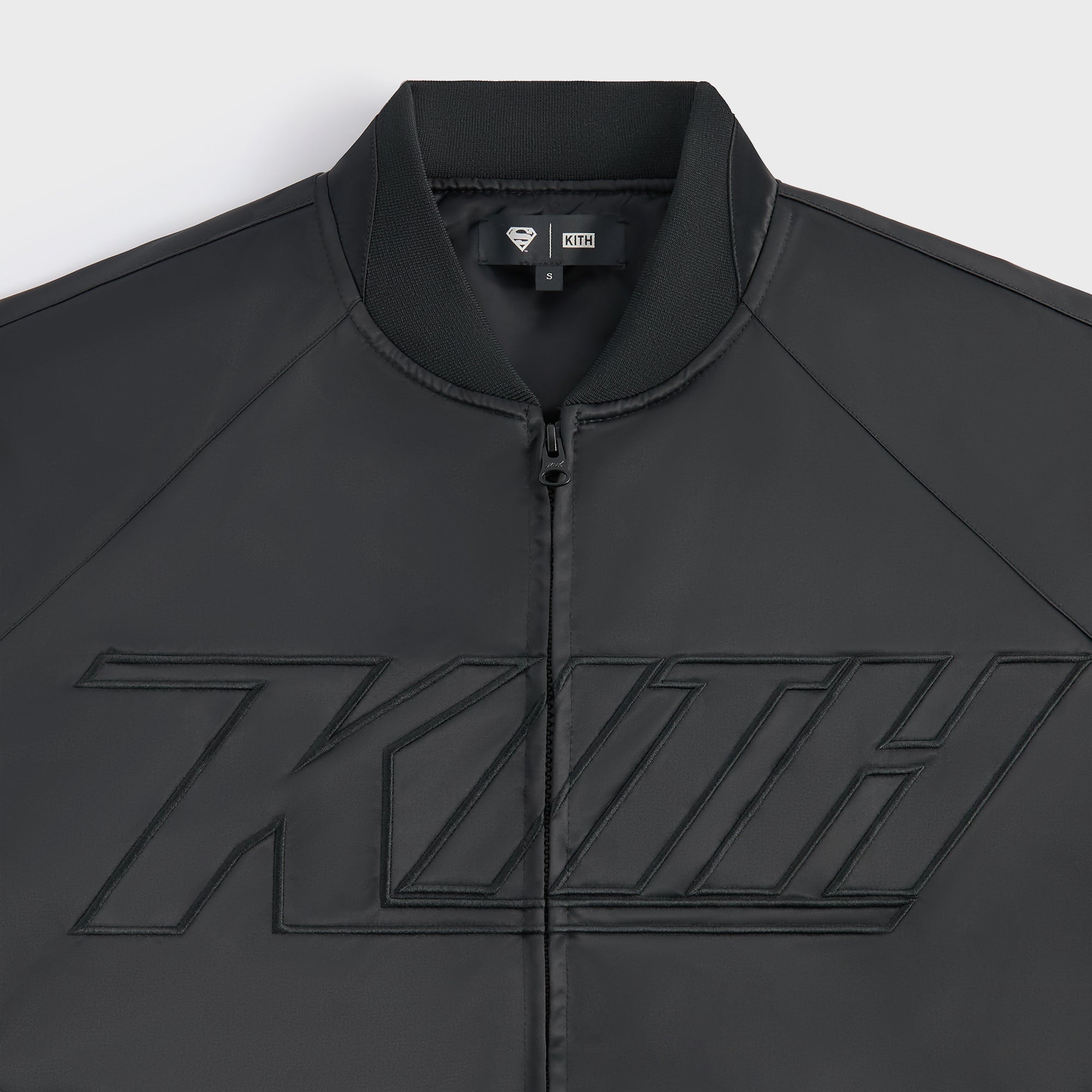 Superman | Kith Satin Bomber Jacket - Black – Kith Canada