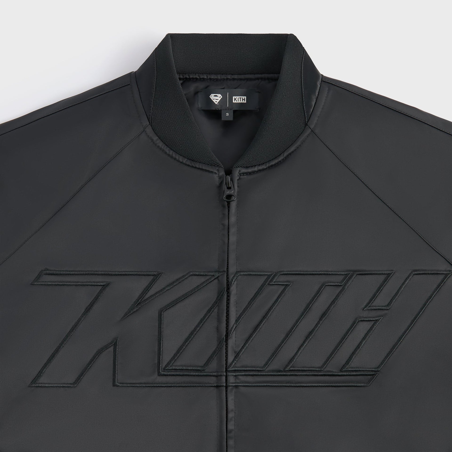 Superman | Kith Satin Bomber Jacket - Black