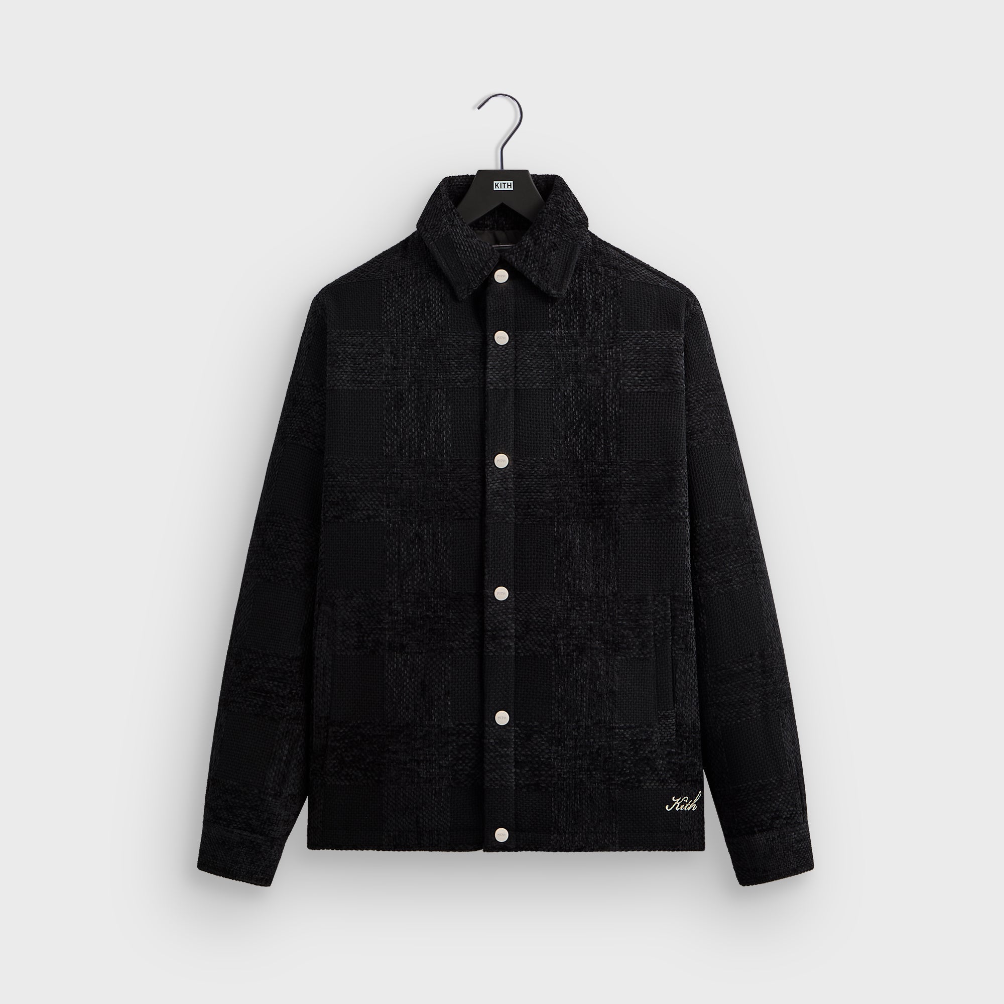 Kith Chenille Plaid Brixton Puffed Shirt Jacket - Black – Kith Canada Kith Chenille Plaid Brixton Puffed Shirt Jacket - Black – Kith Canada