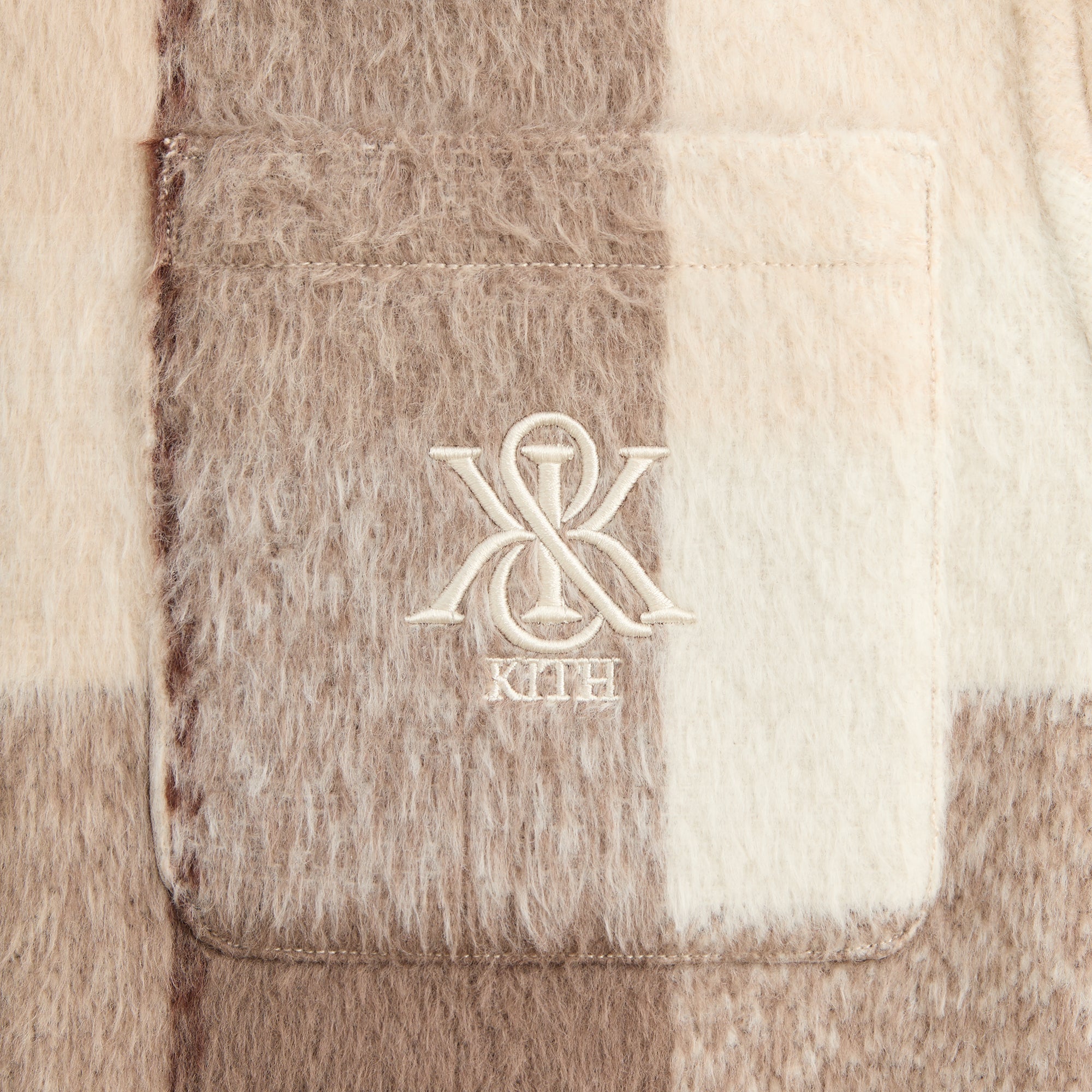 KITH 21AW チェック シェリダンシャツジャケット　ベージュ Kith Brushed Plaid Sheridan Shirt Jacket - Canvas – Kith Canada