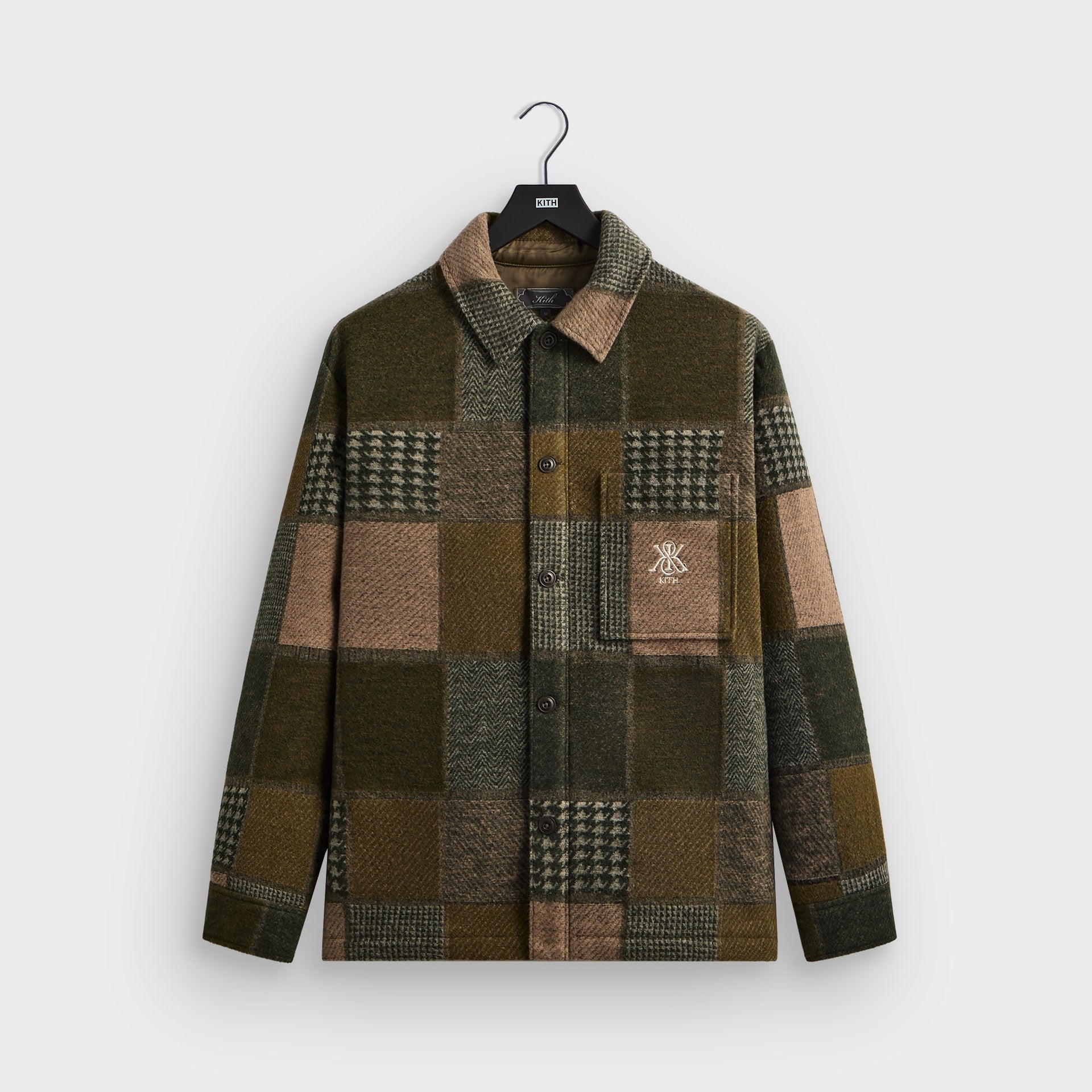 Kith Patchwork Wool Coaches Jacket - Chelonian - PH