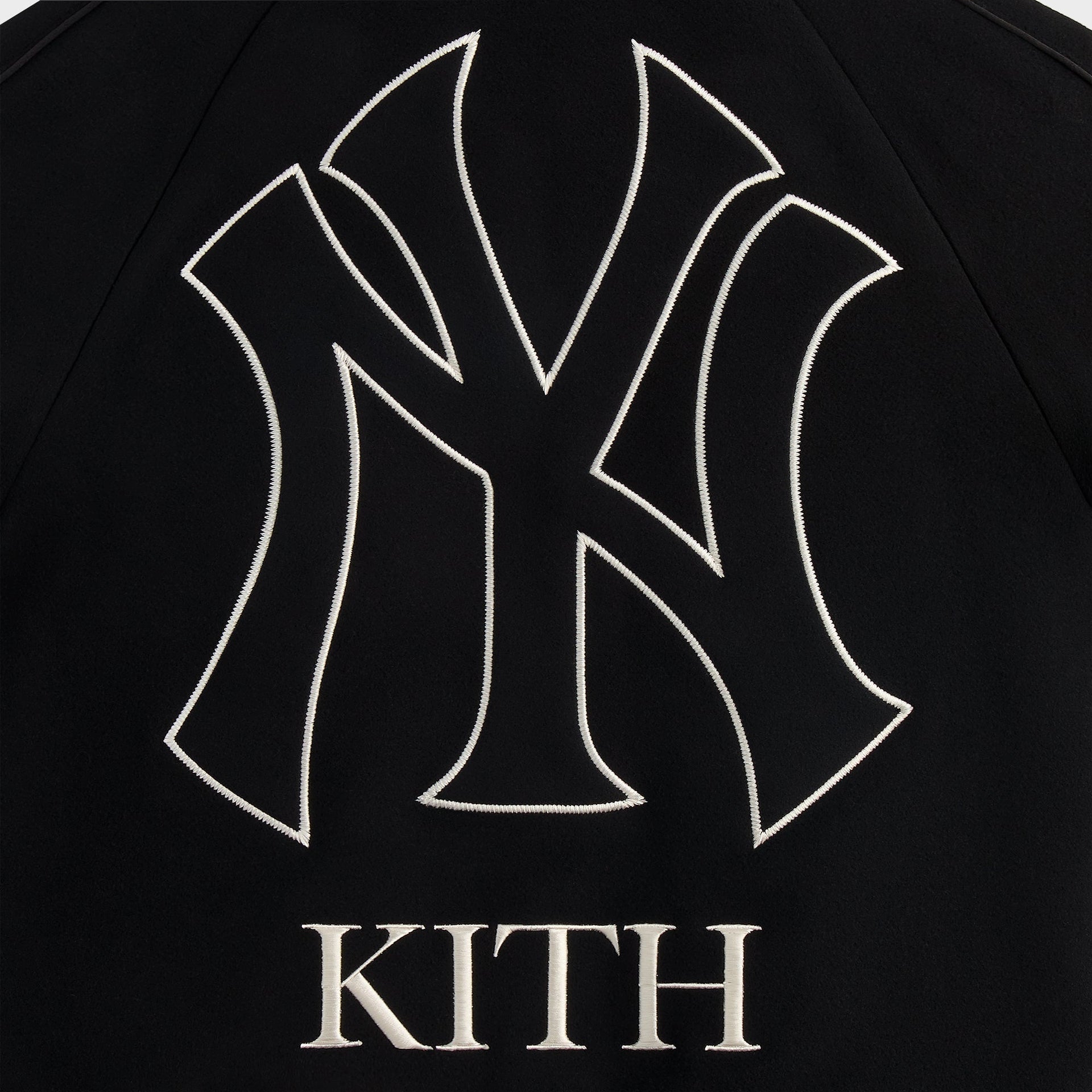 Kith for the New York Yankees Melton Wool Raglan Varsity Jacket - Black - PH
