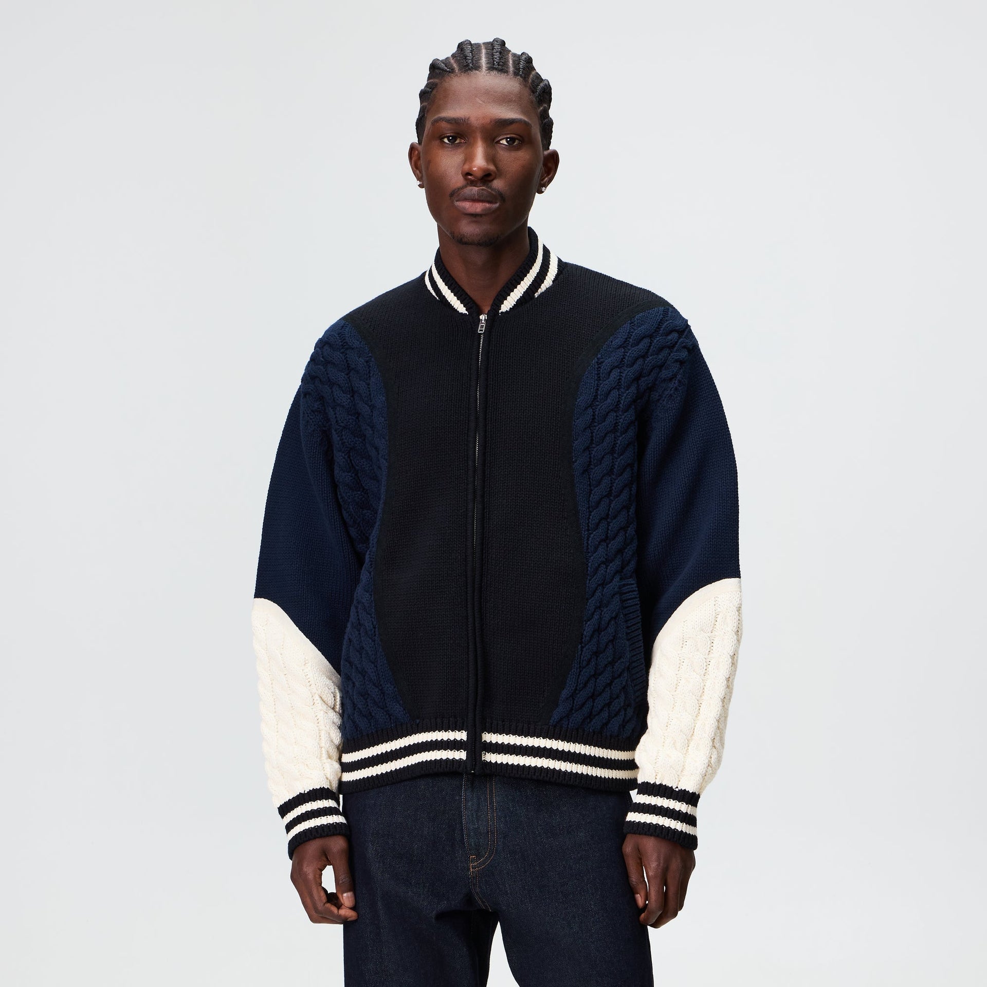 Kith for Needles Wyona Full Zip Sweater - Black - PH