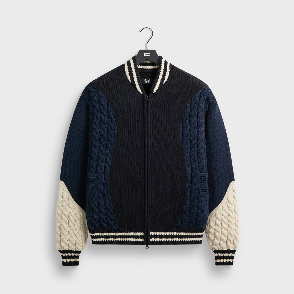 Kith for Needles Wyona Full Zip Sweater - Black