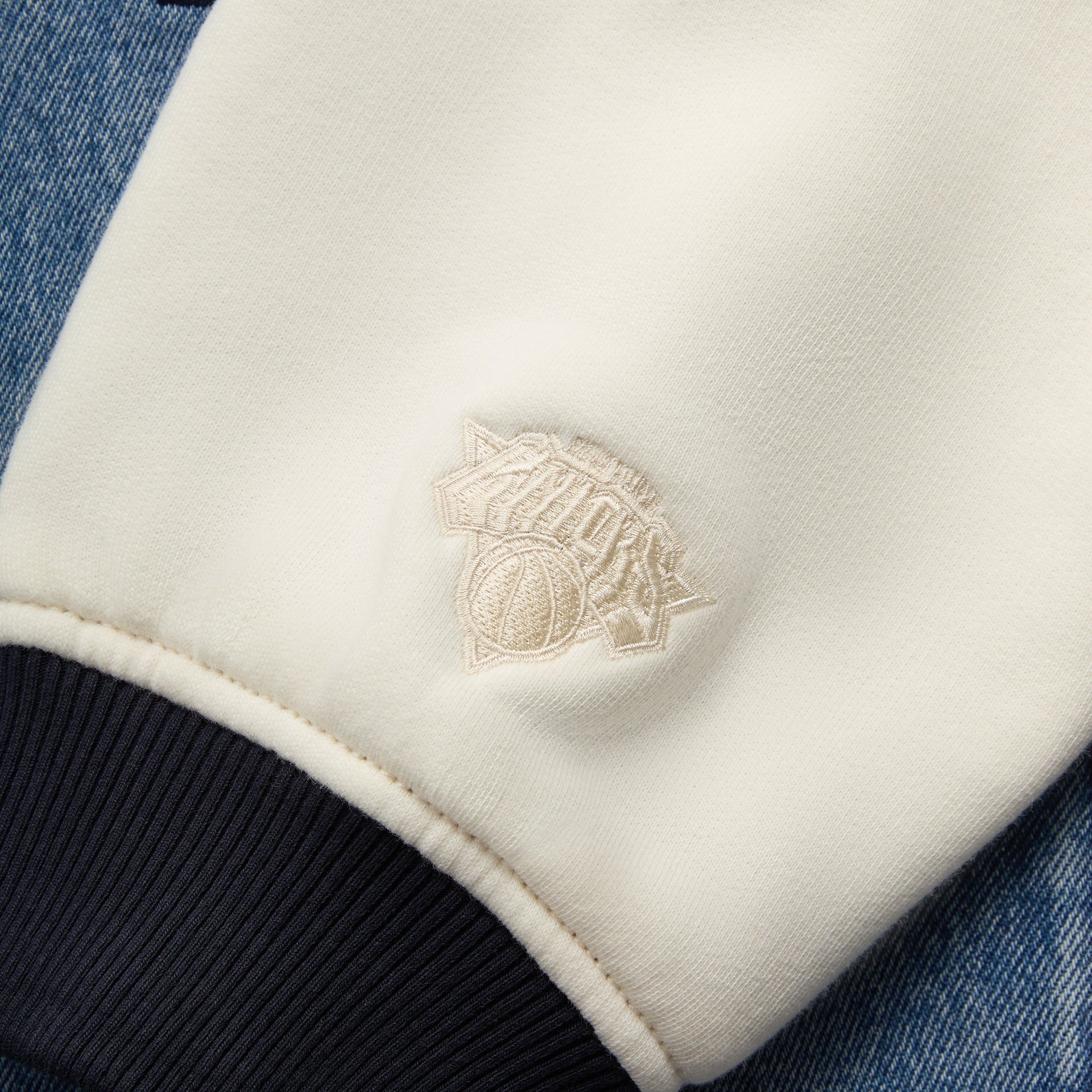 Kith for the New York Knicks Denim Marvin Bomber - Medium Indigo - PH