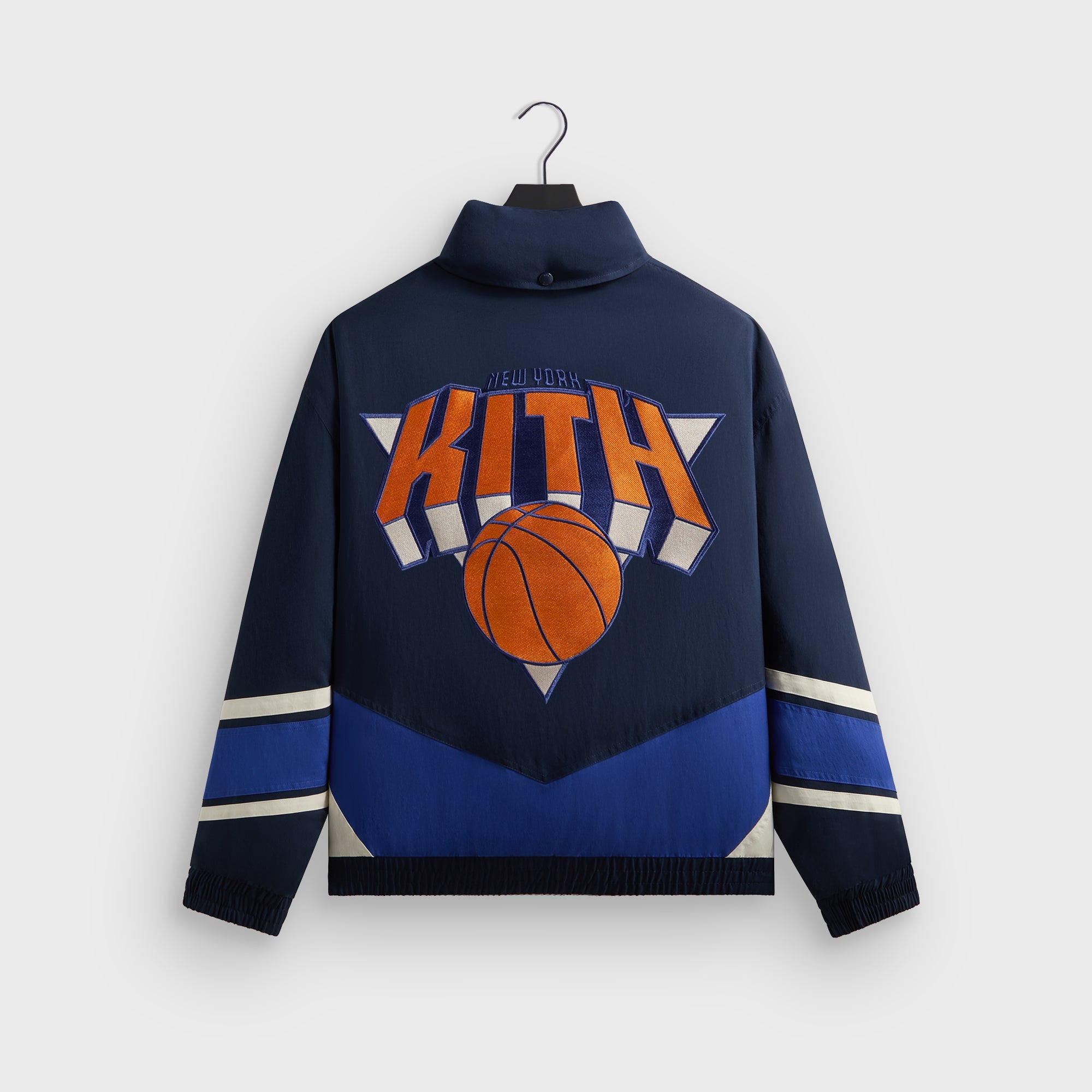 KITH knicksスタジャン versity jacket 10周年 Kith for the New York Knicks Padded Nylon Jacket - Nocturnal