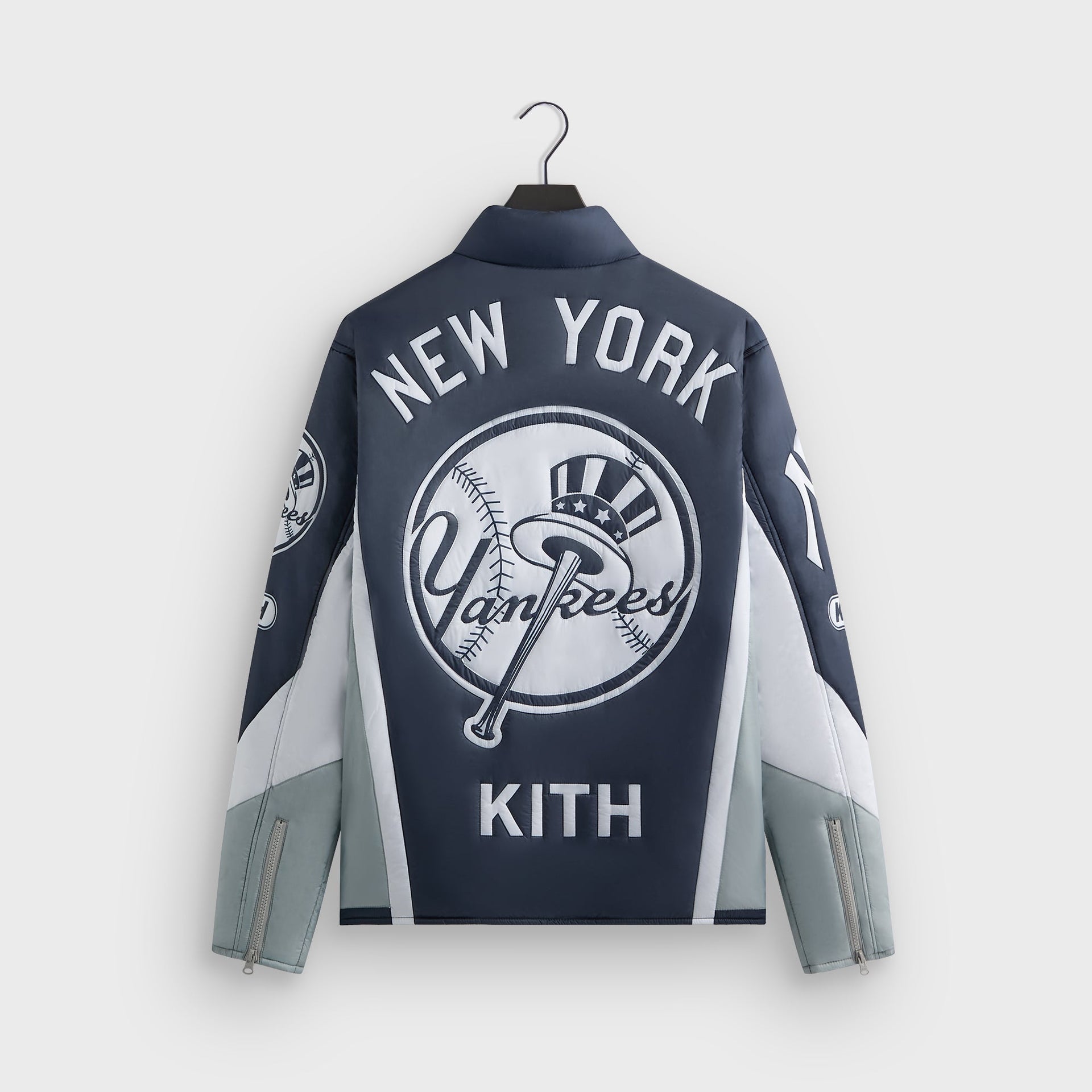 Kith for the New York Yankees Zip Brixton Puffed Shirt Jacket - Statue - PH