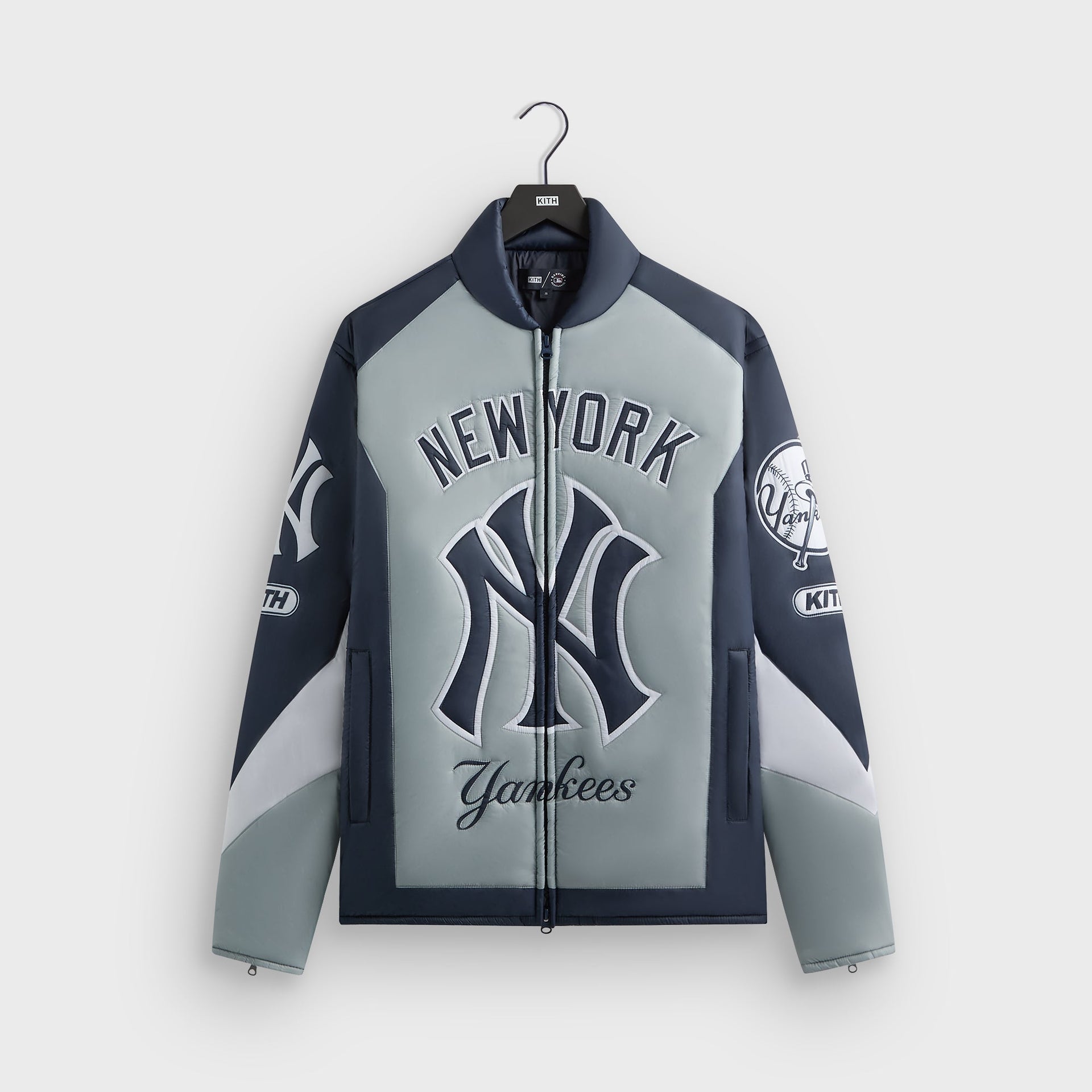 Kith for the New York Yankees Zip Brixton Puffed Shirt Jacket - Statue - PH