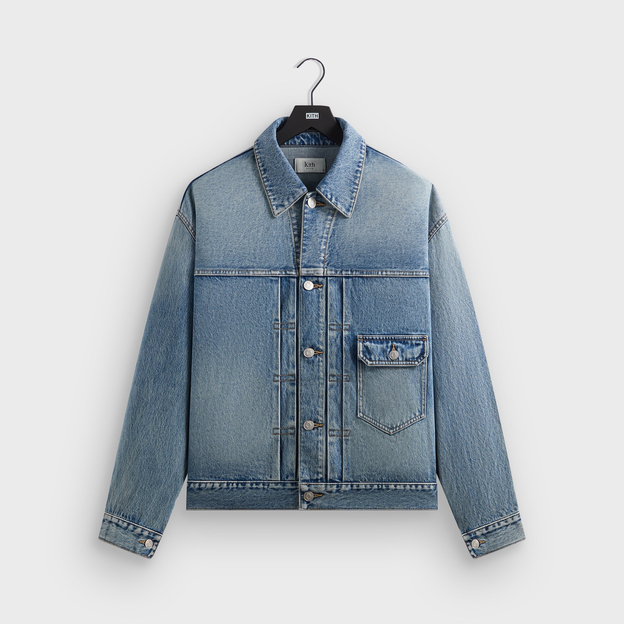 KITH LEVI’Sデニム柄 ボディバック Kith Alonzo Denim Jacket - Mid Indigo – Kith Canada