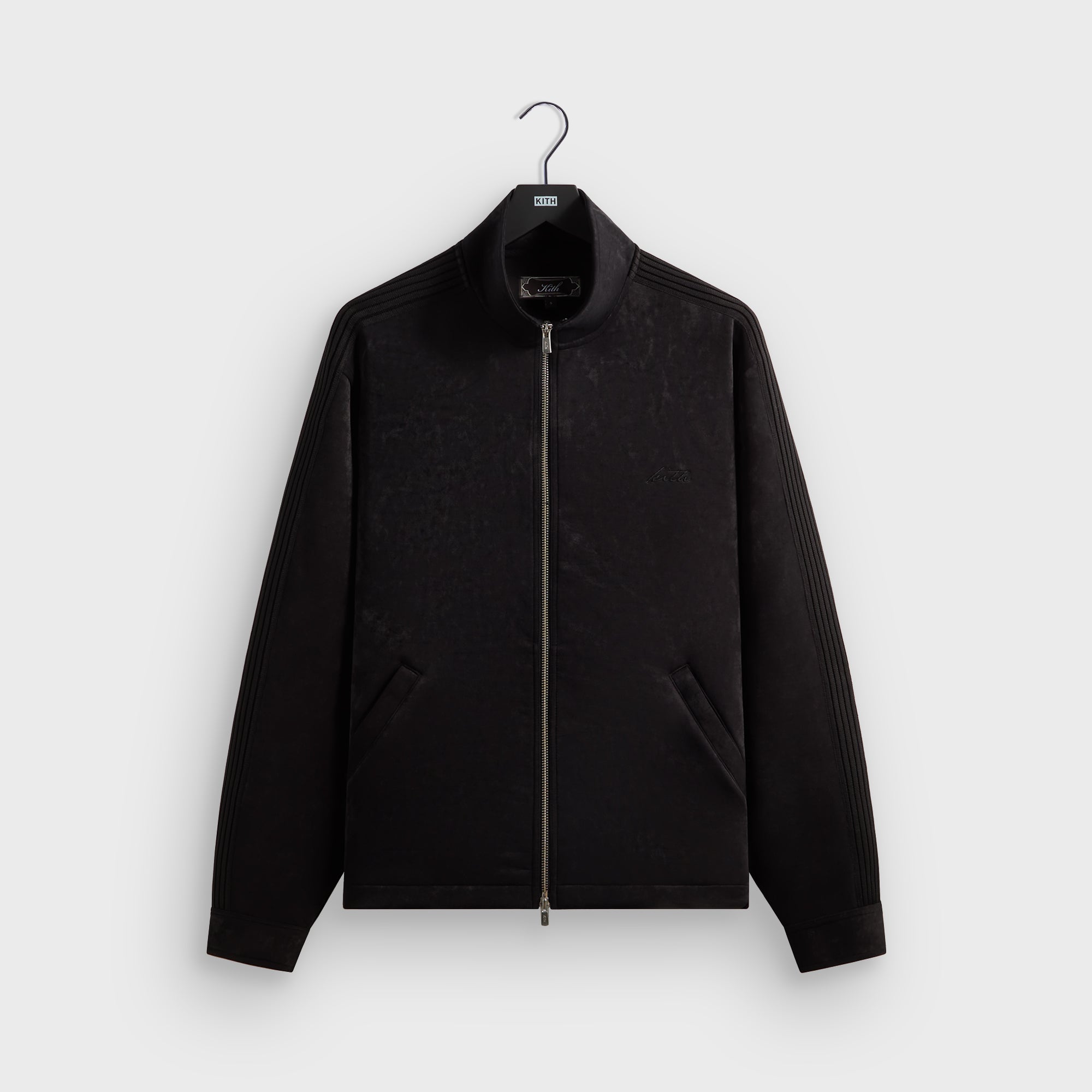 Kith Sueded Scuba Connor Track Jacket - Black – Kith Canada