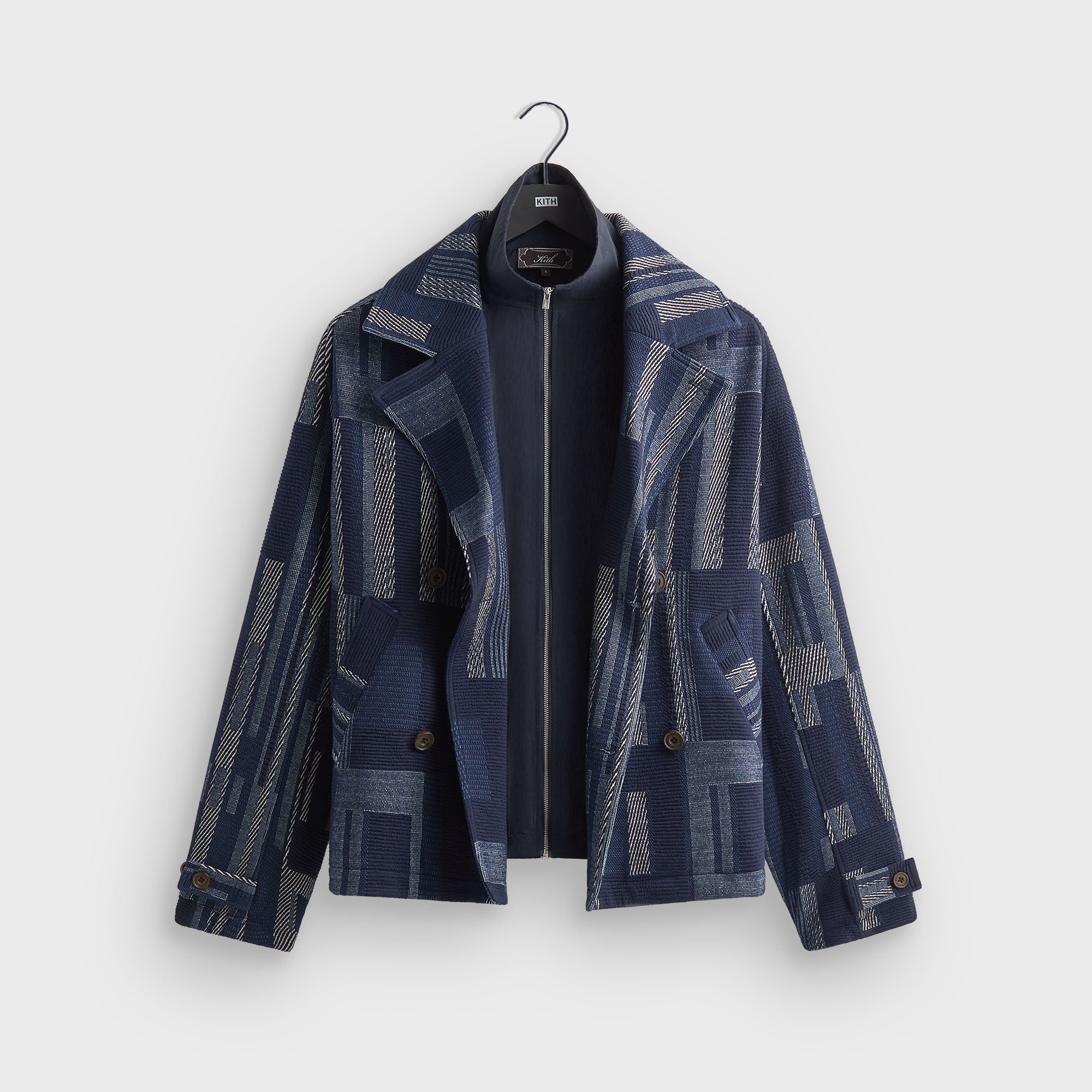 Kith Everett Cropped Moto Trench - Nocturnal – Kith Canada
