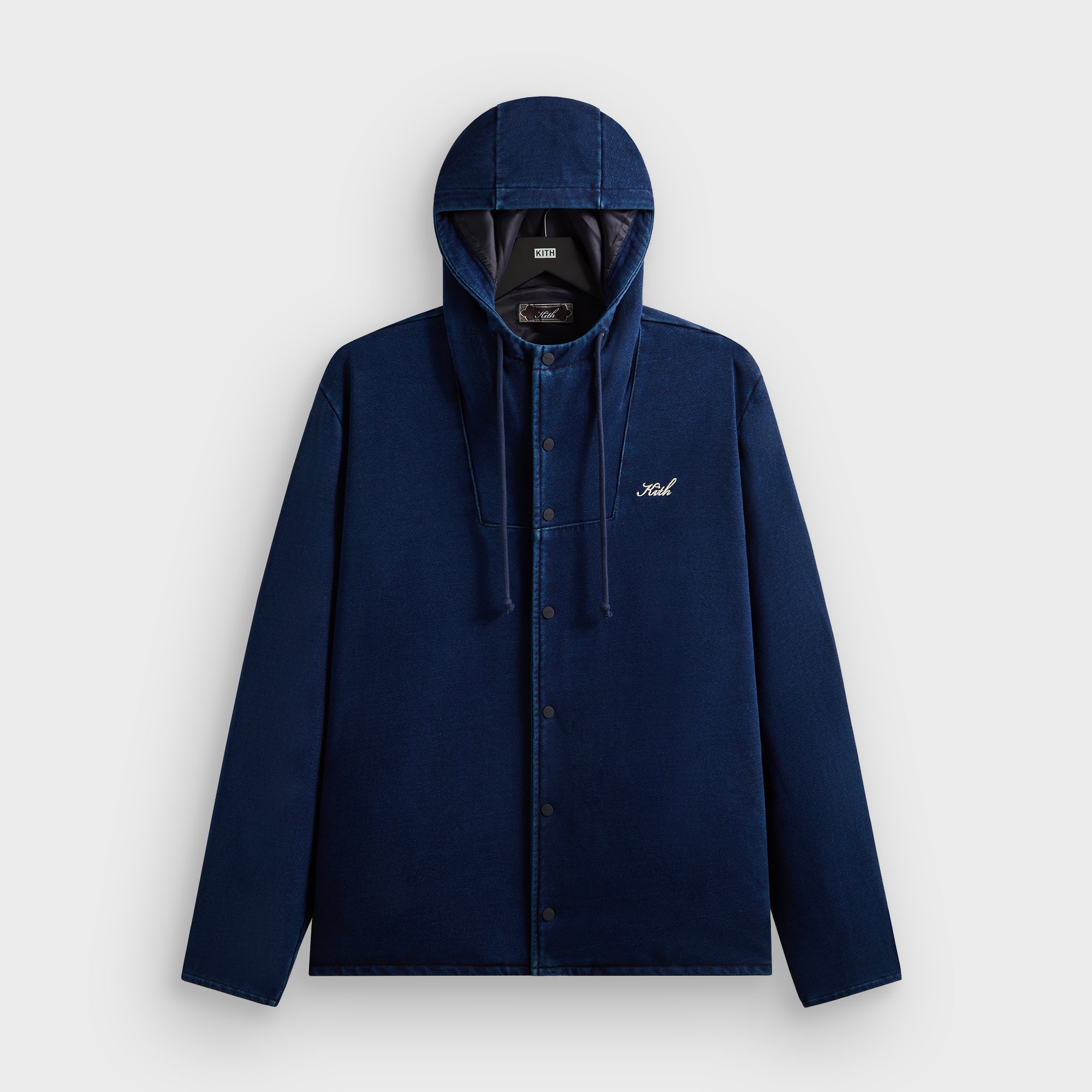 Kith Indigo Loopback Terry Dorian Jacket - Dark Indigo – Kith Canada