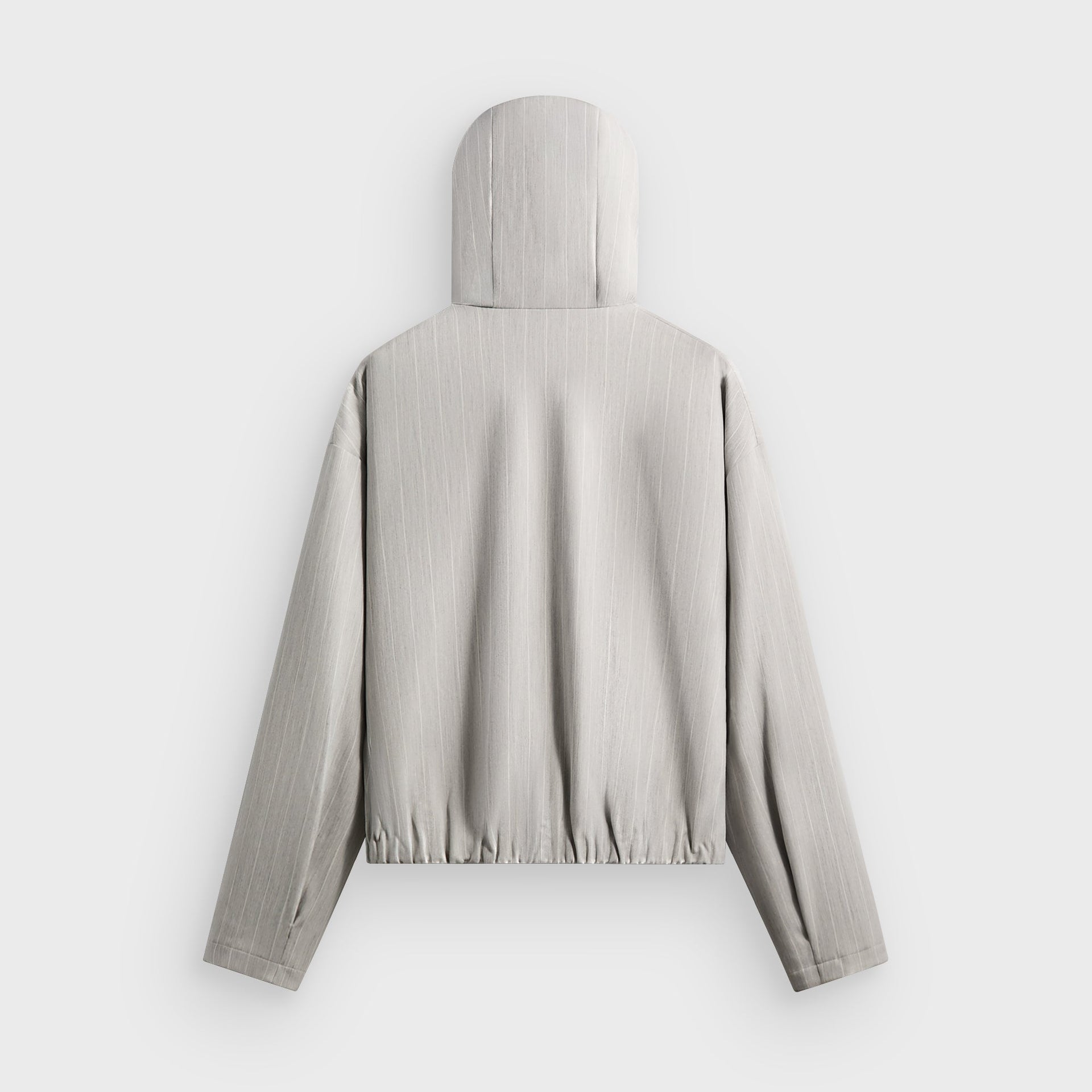 Kith Pinstripe Matteo Zip Up Hoodie - Light Heather Grey