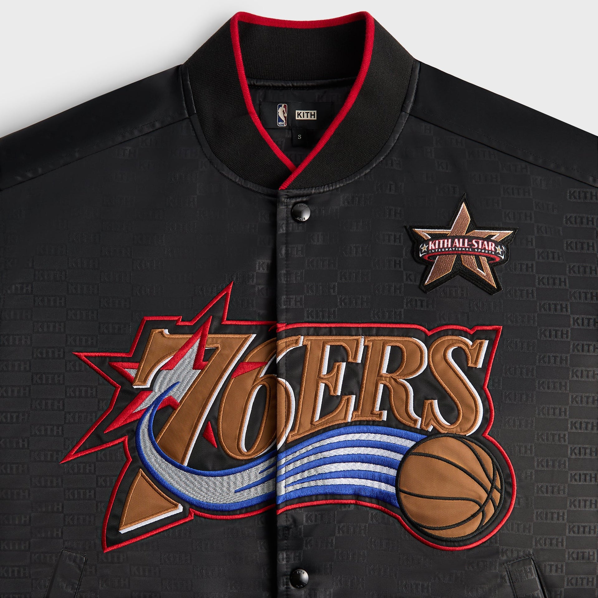 Kith for NBA All-Star Philadelphia 76ers Bomber Jacket - Black