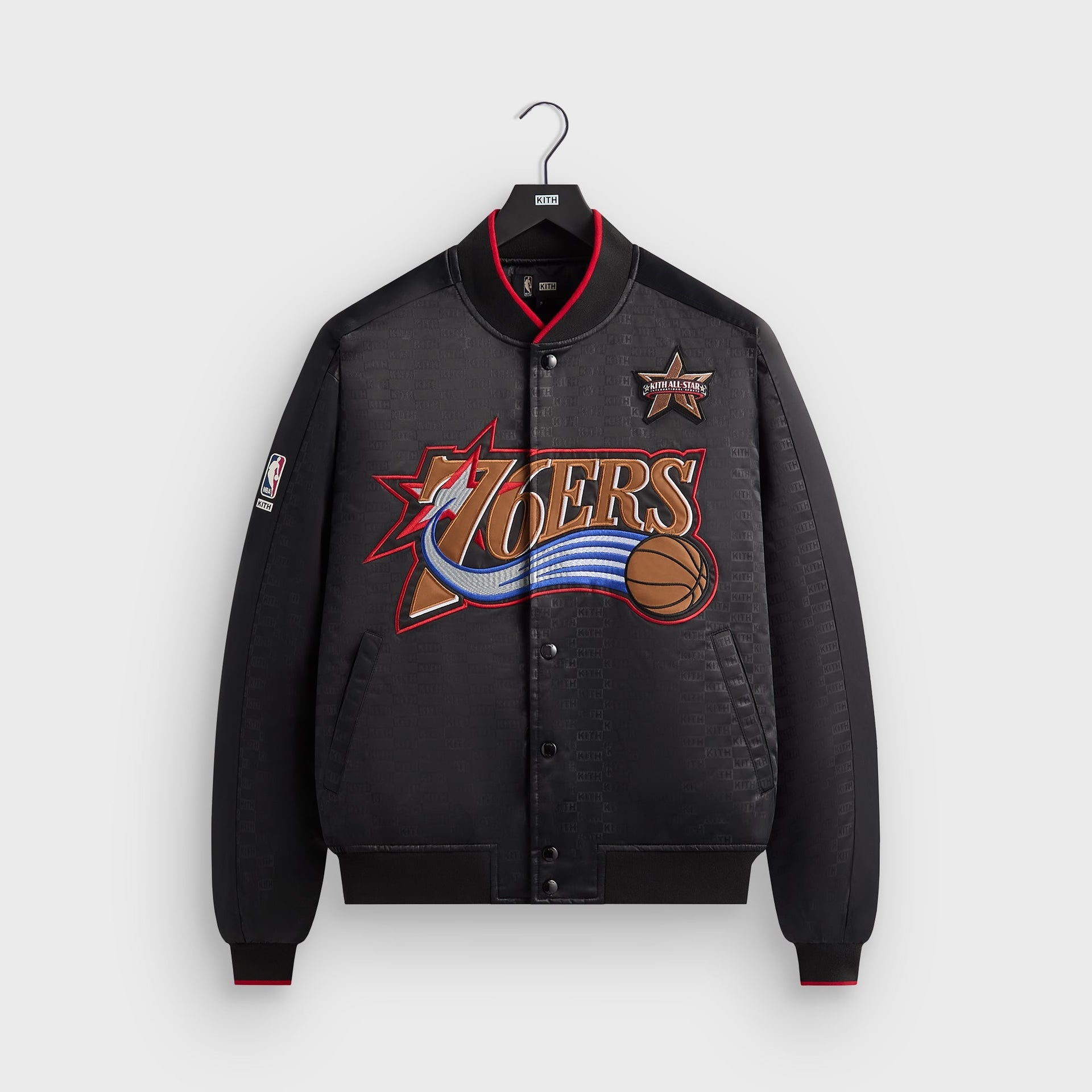 Kith for NBA All-Star Philadelphia 76ers Bomber Jacket - Black - PH
