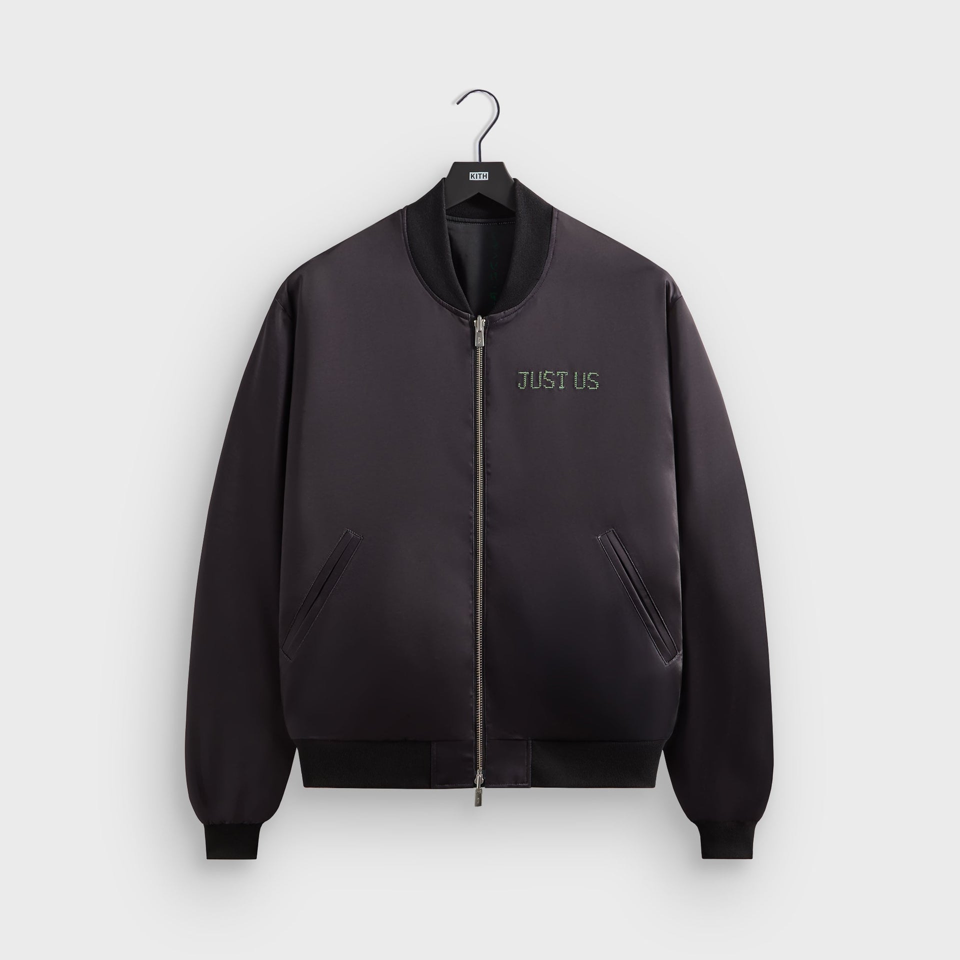 Kith for The Matrix Vance Satin Bomber Jacket - Black
