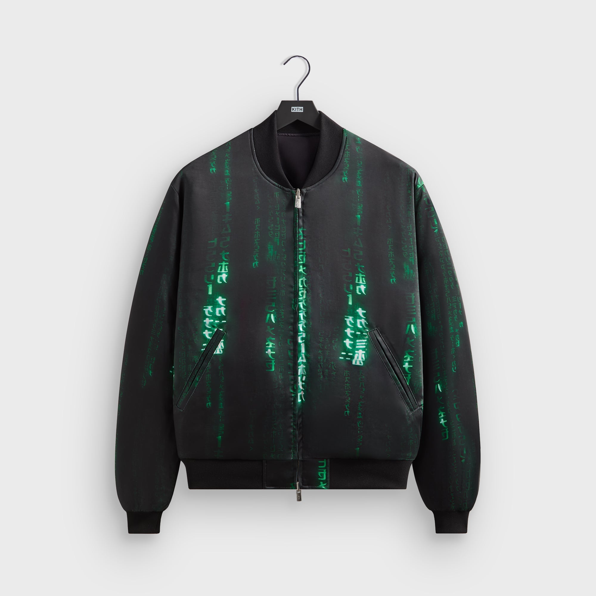 Kith for The Matrix Vance Satin Bomber Jacket - Black – Kith Canada Kith for The Matrix Vance Satin Bomber Jacket - Black – Kith Canada