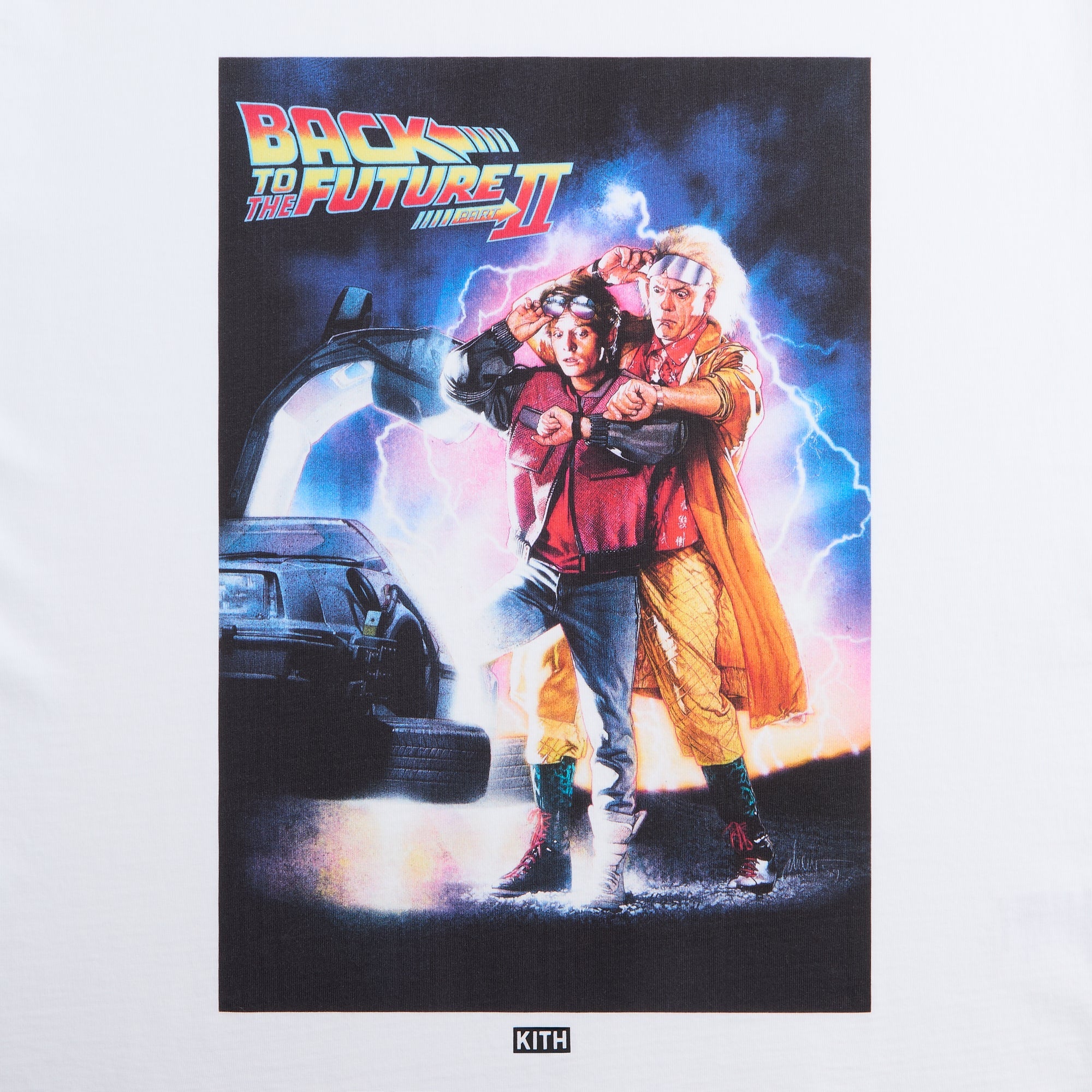 KITH Back to the Future Part II ポスター Kith for Back to the Future II Movie Poster Vintage Tee - White