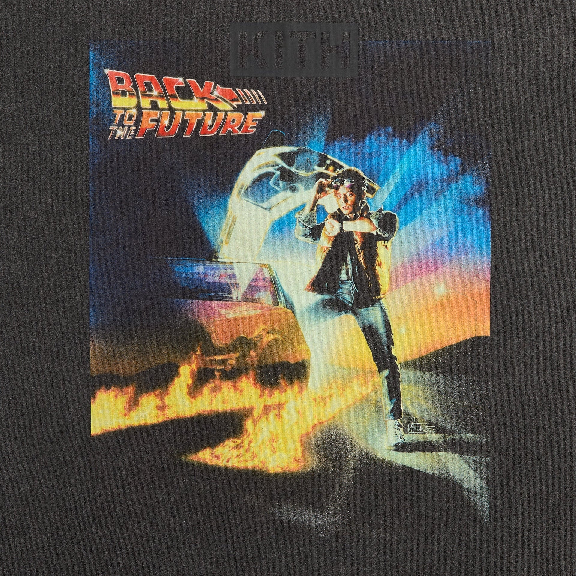 Kith for Back to the Future Chrome Title Vintage Tee - Black - PH