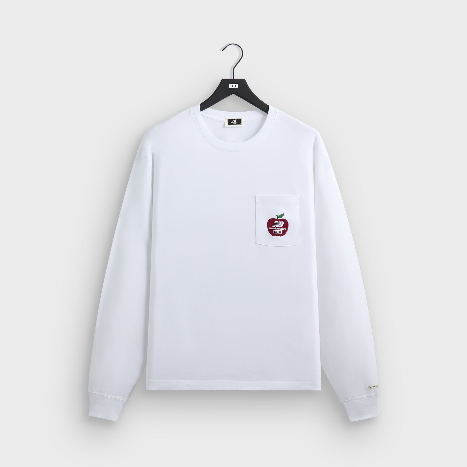 Kith & New Balance NY Woodblock Long Sleeve Pocket Tee - White - PH