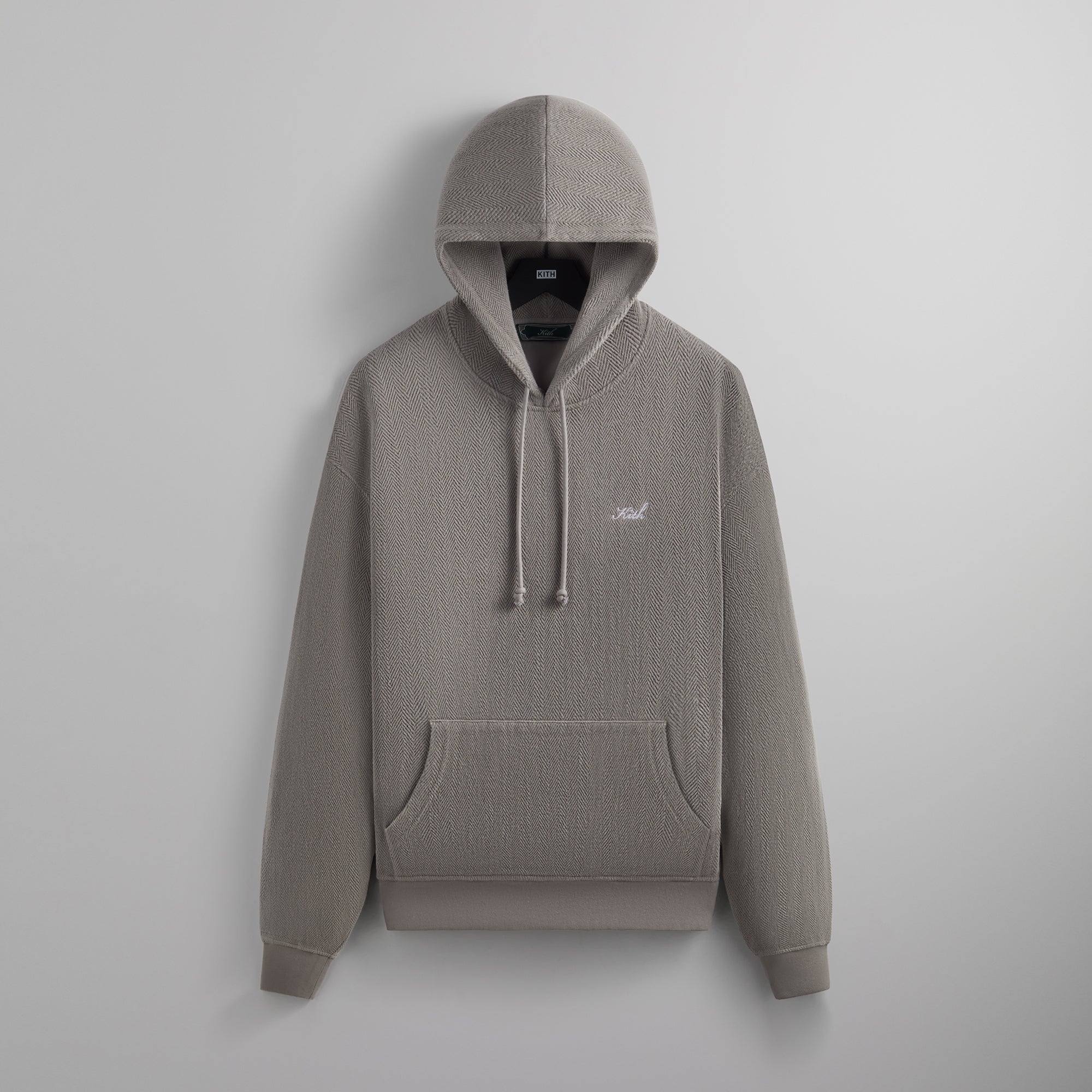 Kith Herringbone Fleece Williams III Hoodie - Drift – Kith Canada